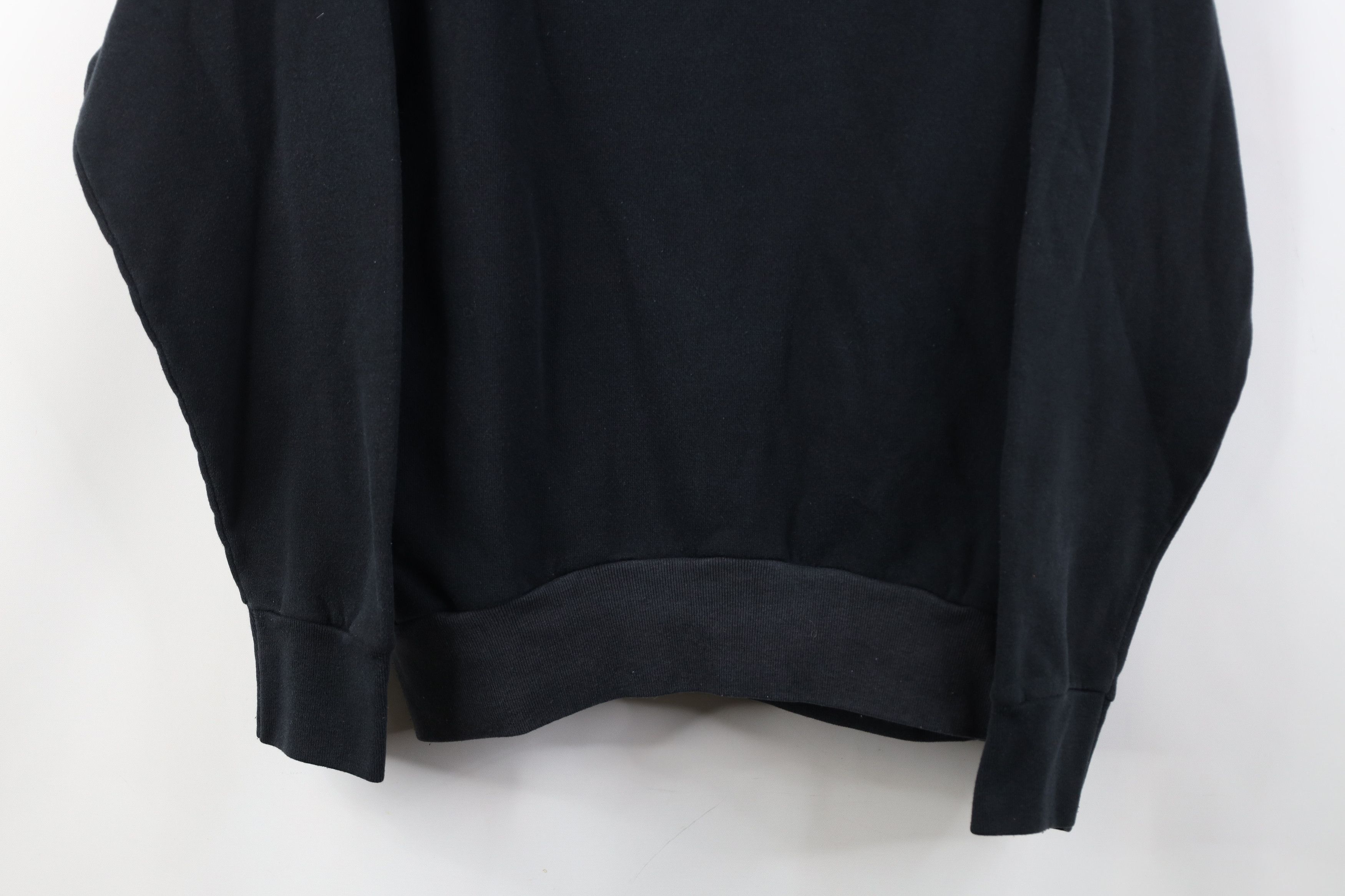 Vintage Vintage 90s Streetwear Blank Crewneck Sweatshirt Black USA Size L / US 10 / IT 46 - 3 Thumbnail