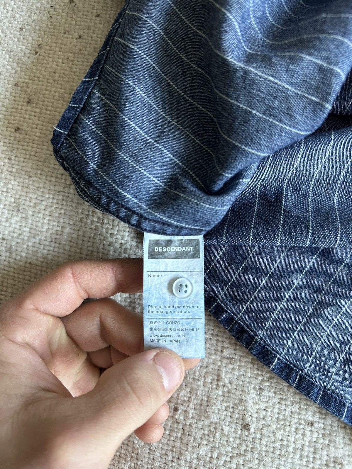 Descendant × Japanese Brand Real Indigo Descendant Pinstripe Shirt Size US L / EU 52-54 / 3 - 10 Thumbnail
