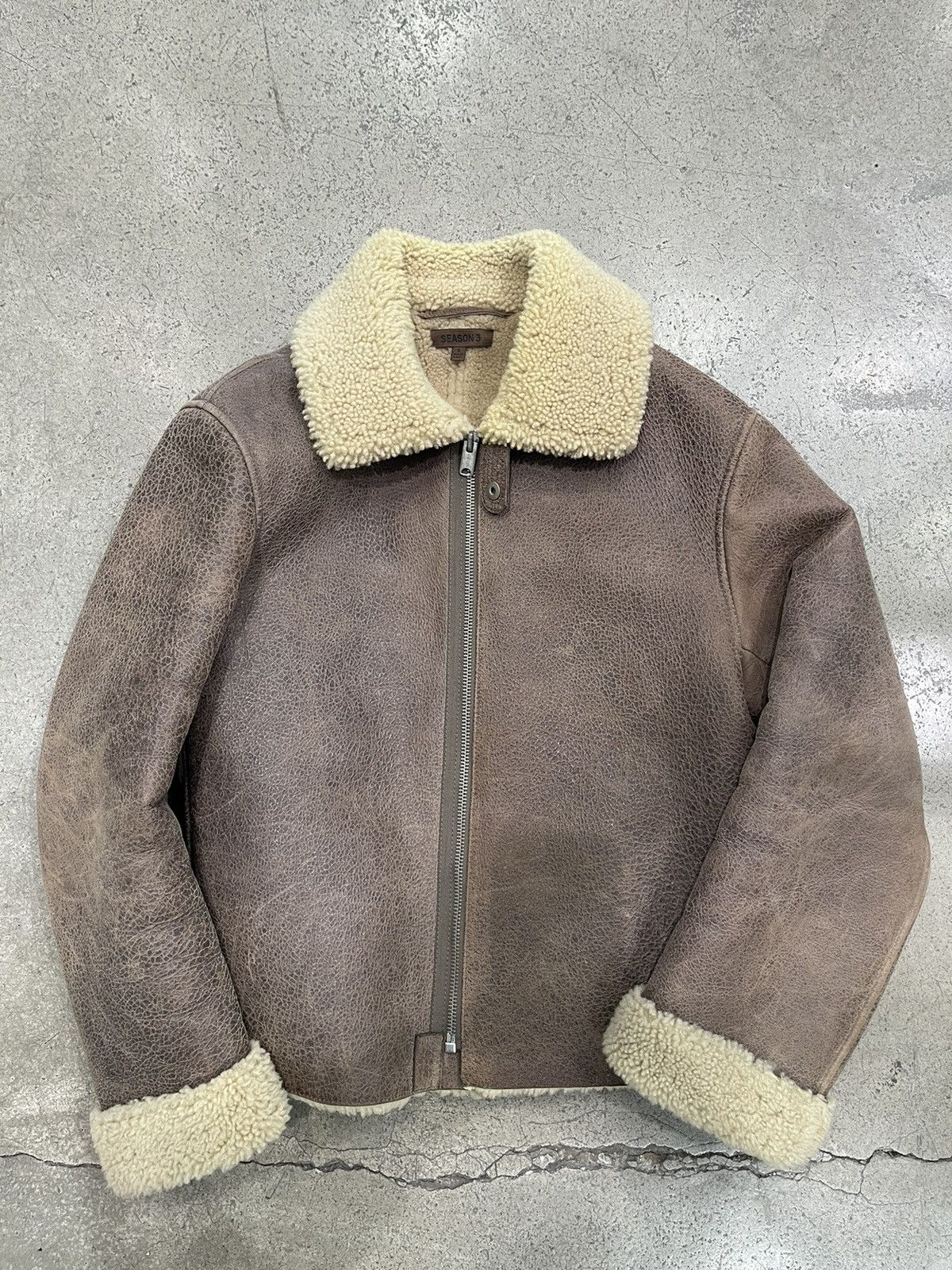 image of Yeezy Season 3 Sherling Coat in Brown, Men's (Size Small)