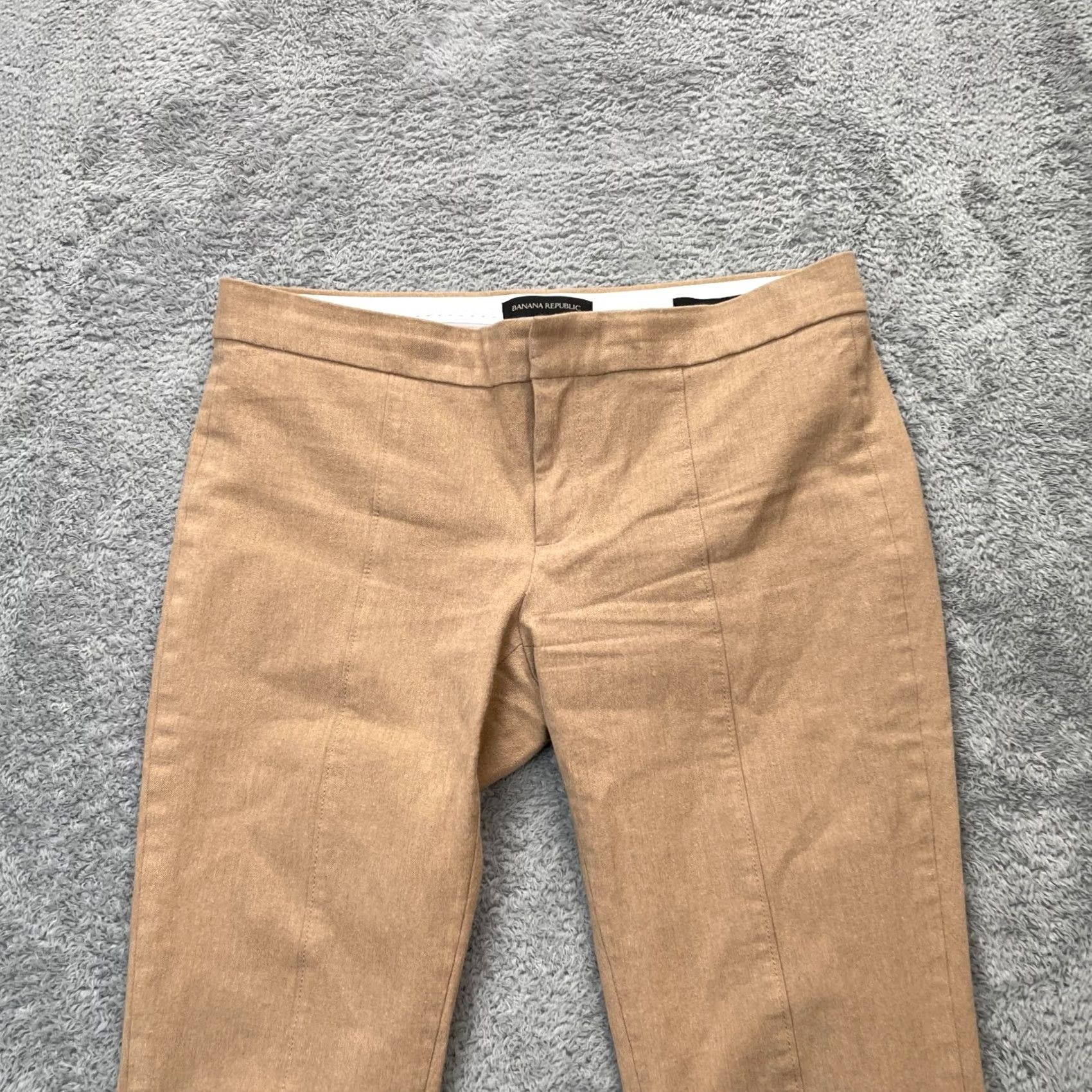 Banana Republic Banana Republic Pants Womens 4 Beige Sloan Stretch Ankle Straight Leg Formal Slimming Pockets City Preppy Size 27" / US 4 / IT 40 - 6 Thumbnail