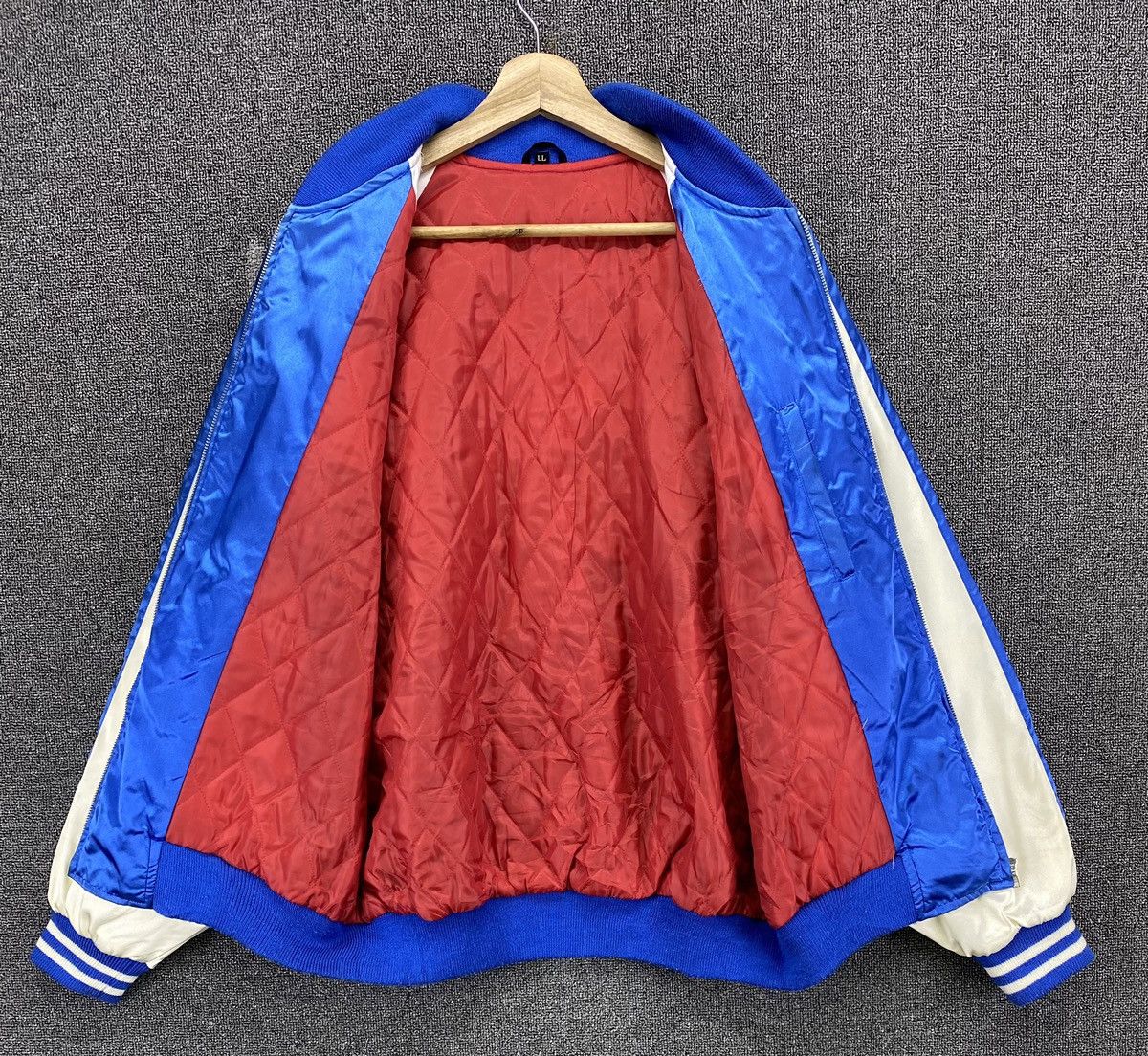 Japanese Brand Vintage 90s Sukajan Dragon Embroidery Varsity Jacket Size US L / EU 52-54 / 3 - 11 Thumbnail