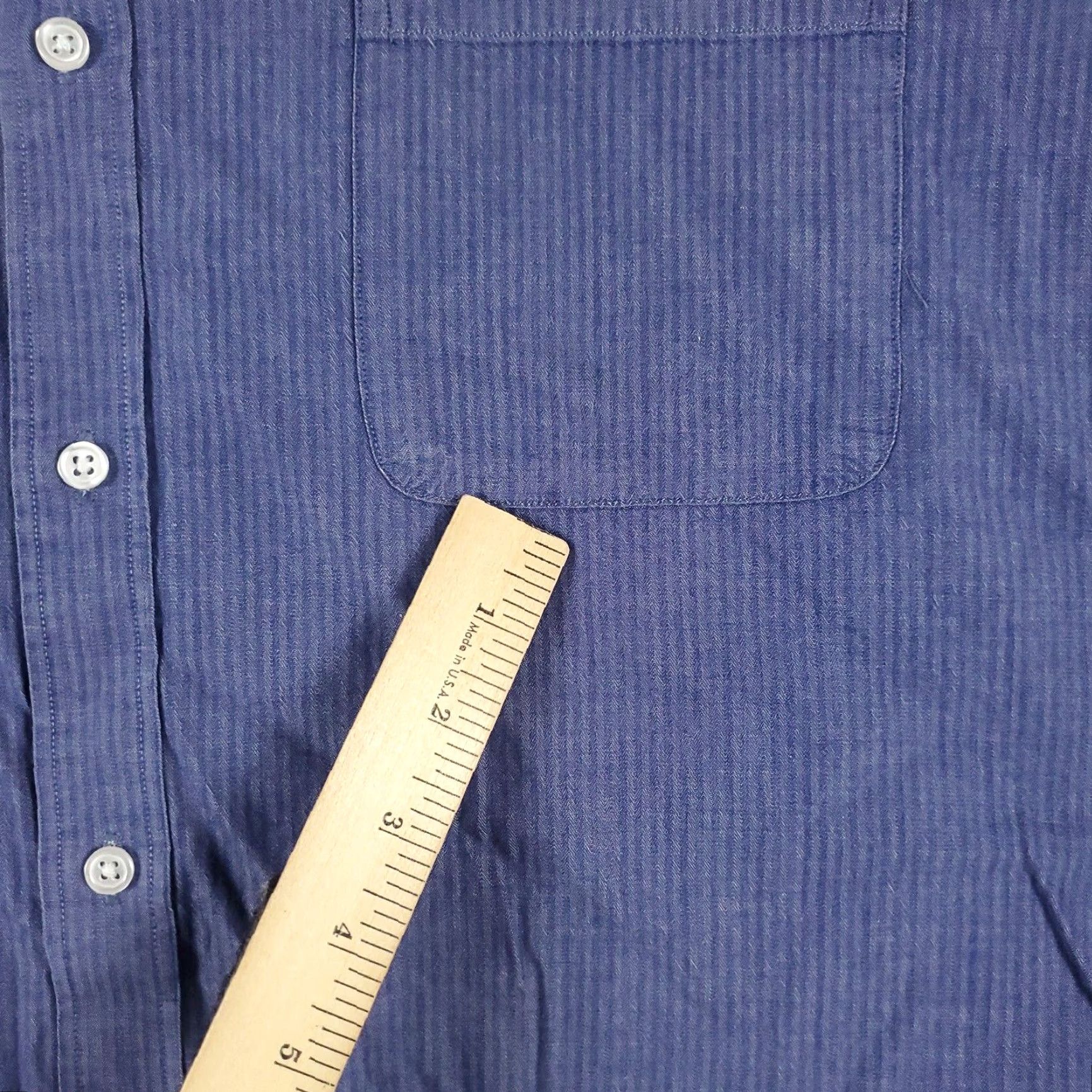 Tommy Hilfiger Tommy Hilfiger Button-Up Shirt Mens 2XL Blue Casual Long Sleeve Regular Fit Size US XXL / EU 58 / 5 - 4 Thumbnail