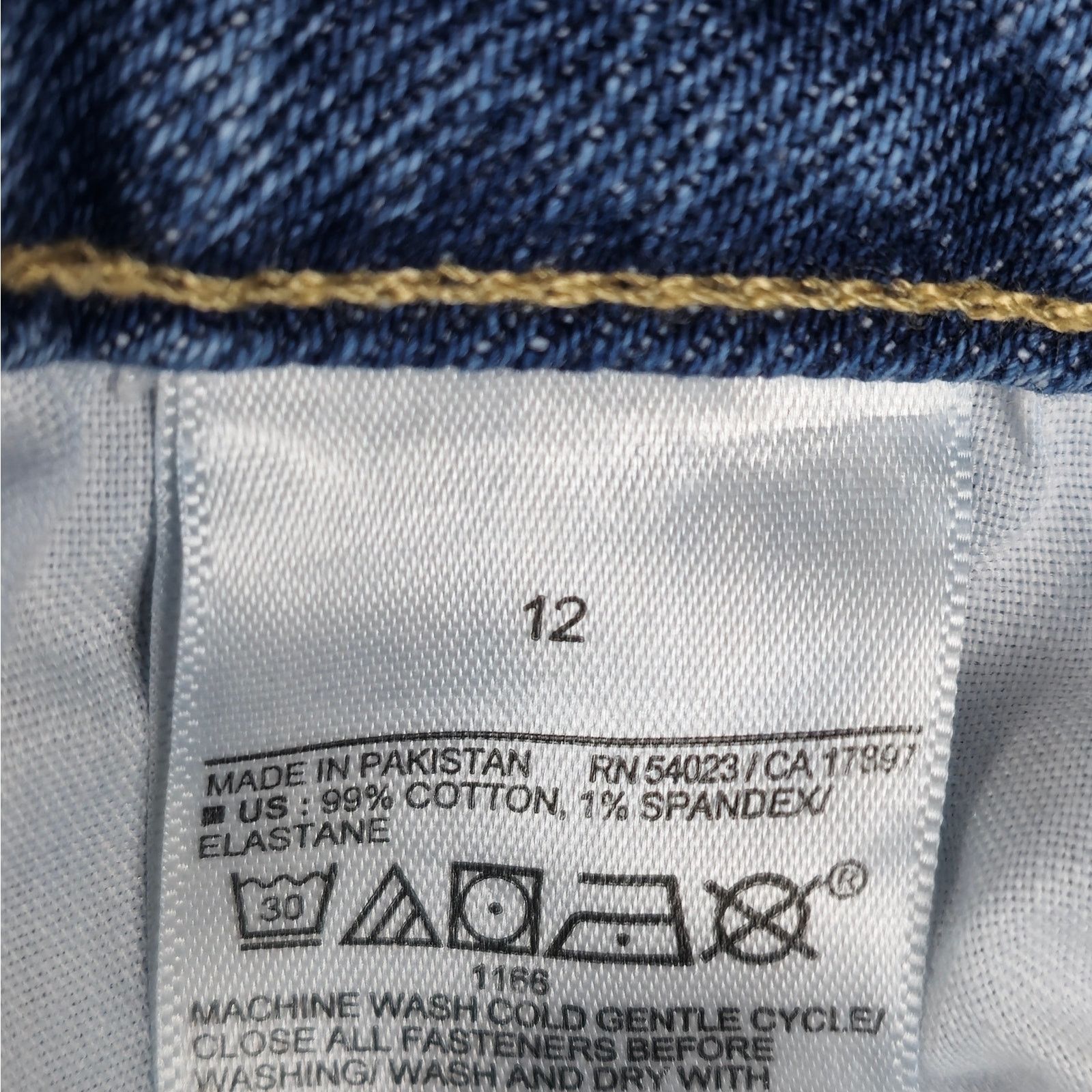 Old Navy Old Navy 12 Curvy OG Straight Jeans Raw Hem Distressed Size 34" / US 12 / IT 48 - 10 Thumbnail