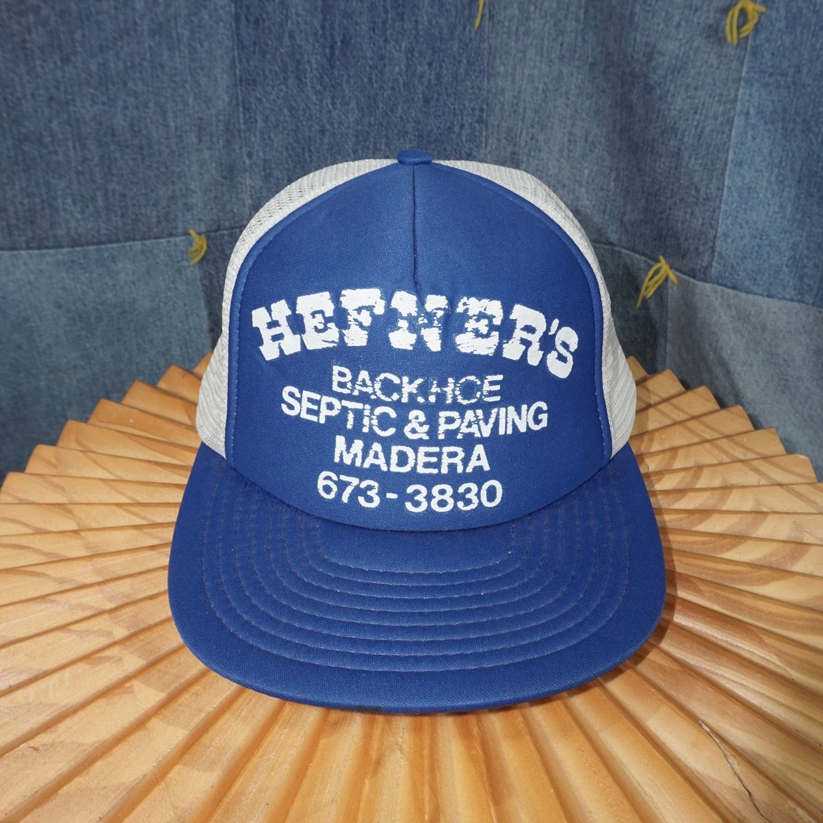 Vintage OSFA - Vintage Hefner‘s backhoe septic and paving Madera hat Size ONE SIZE - 1 Thumbnail