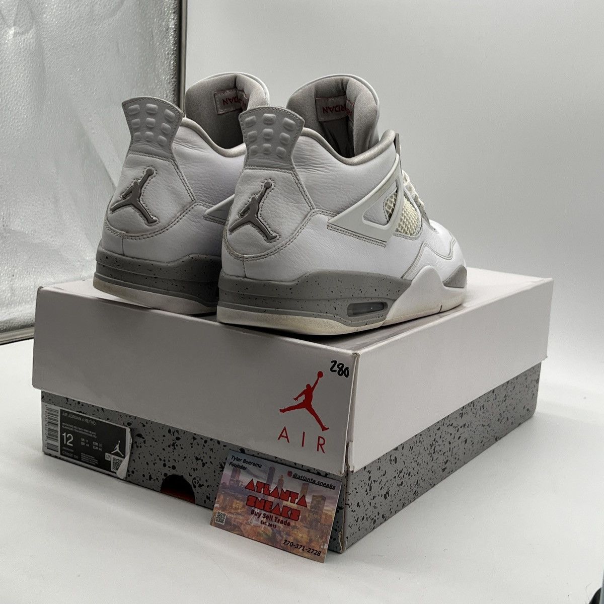 Jordan Brand Air Jordan 4 white Oreo Size US 12 / EU 45 - 5 Thumbnail