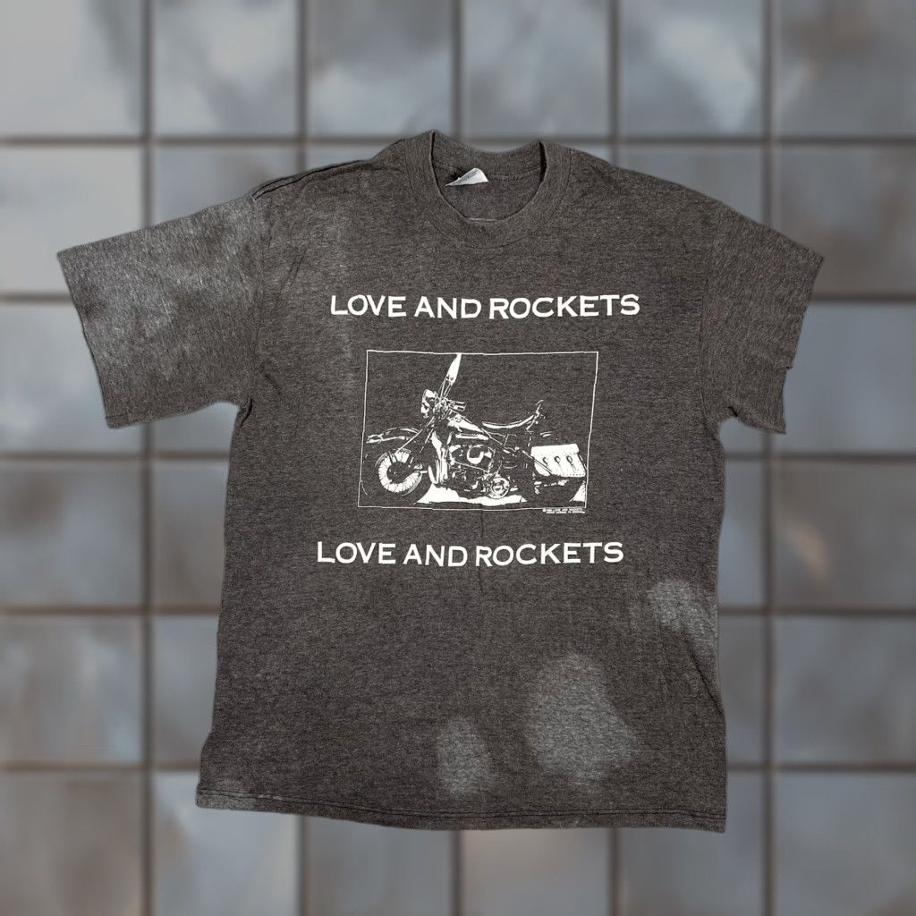 Ford VTG Love and Rockets T-Shirt Mens XL Short Sleeve Crew Neck Cotton Gray Logo Rock Music Band Tour Merch 1989 Mens XL Size US XL / EU 56 / 4 - 1 Thumbnail