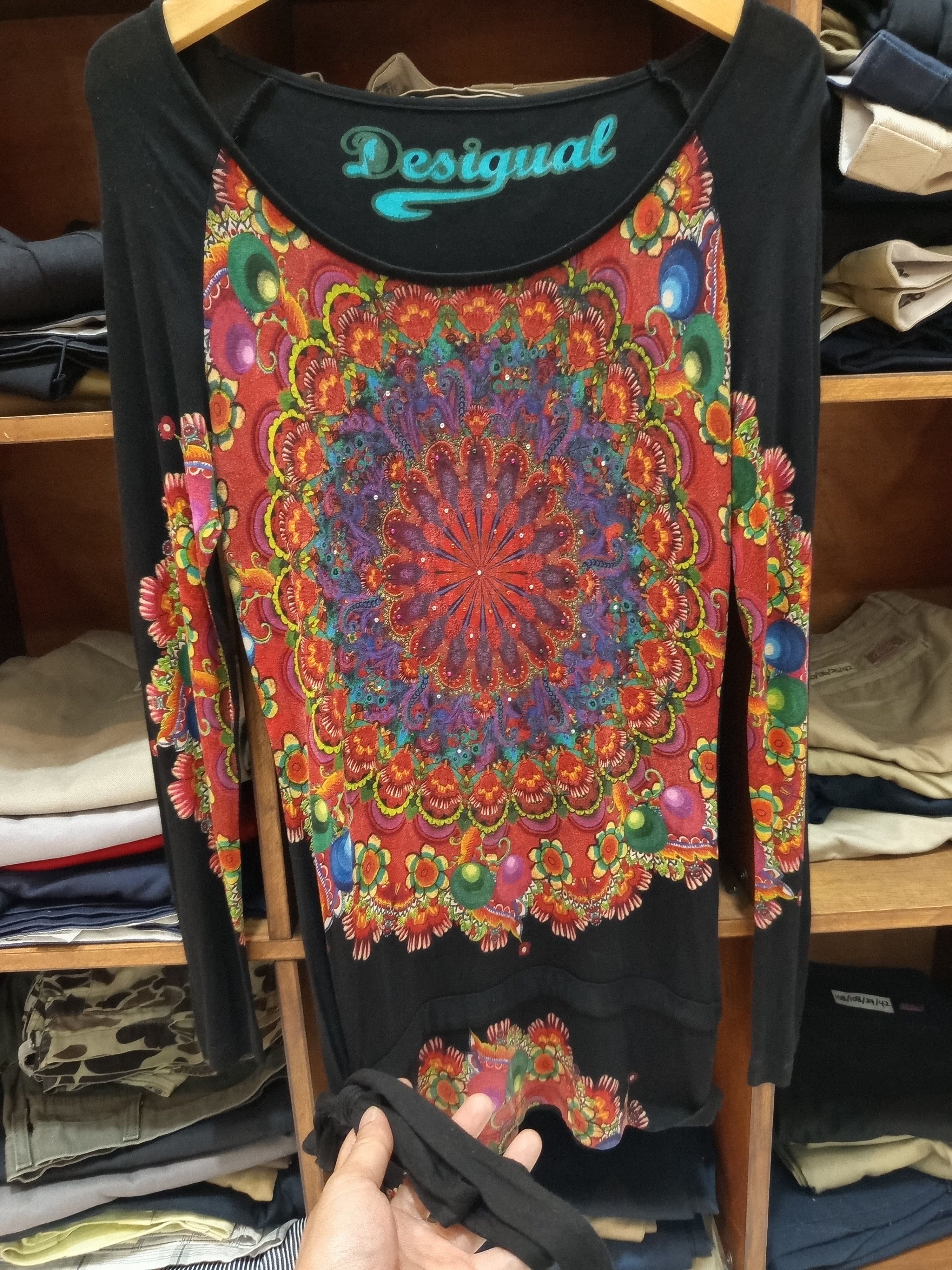 Desigual Desigual Mandala Print Long Sleeve Top Size S / US 4 / IT 40 - 1 Thumbnail
