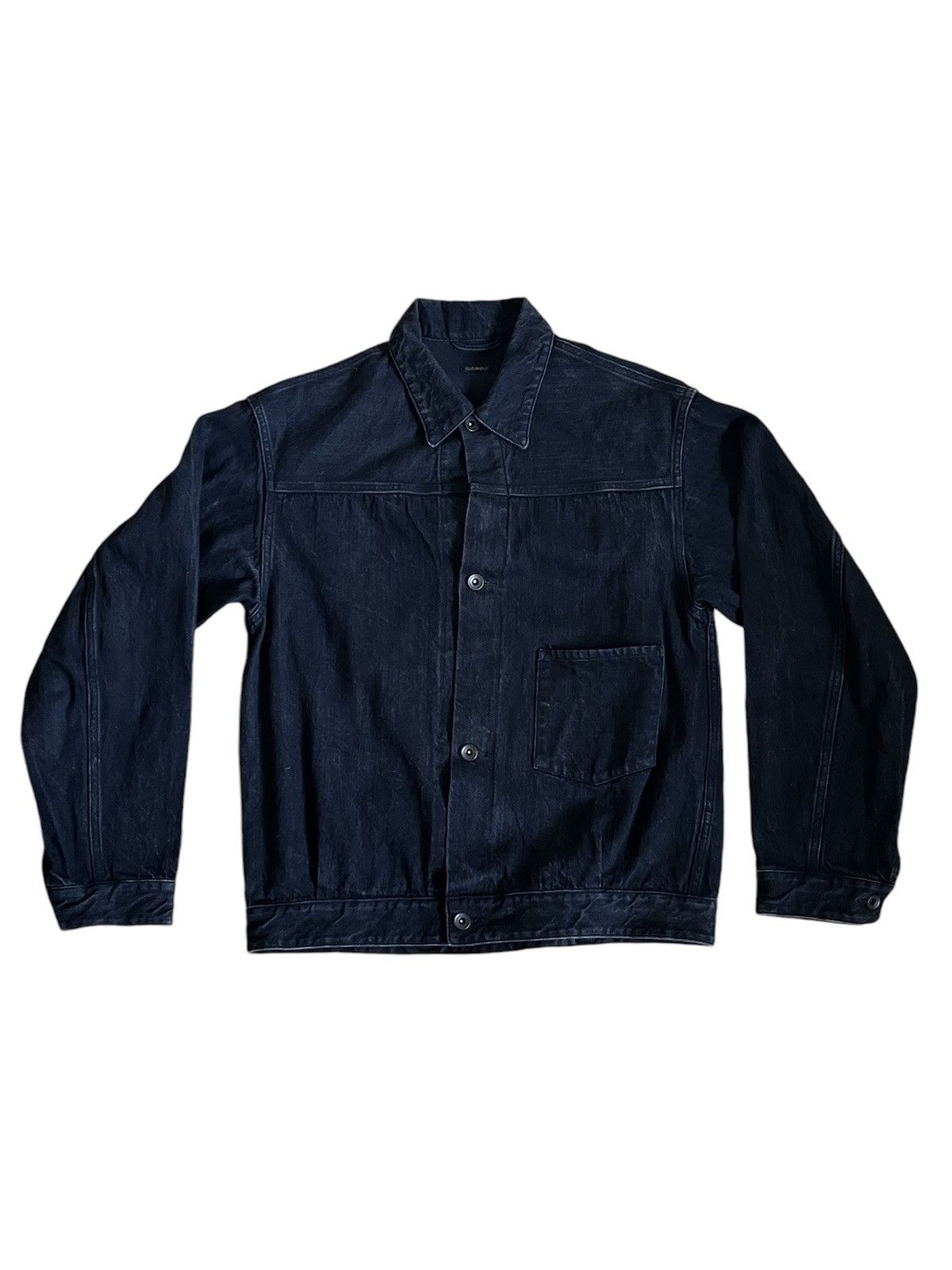 Comoli Comoli 19AW Black Type 1 Long Sleeve Work Denim Jacket
