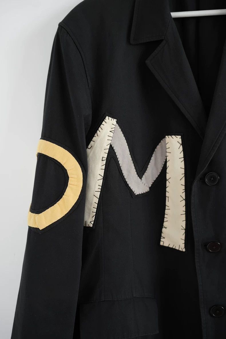 Yohji Yamamoto Yohji Yamamoto Yohji Yamamoto Black Blazer with Letter Pat Size US M / EU 48-50 / 2 - 4 Thumbnail