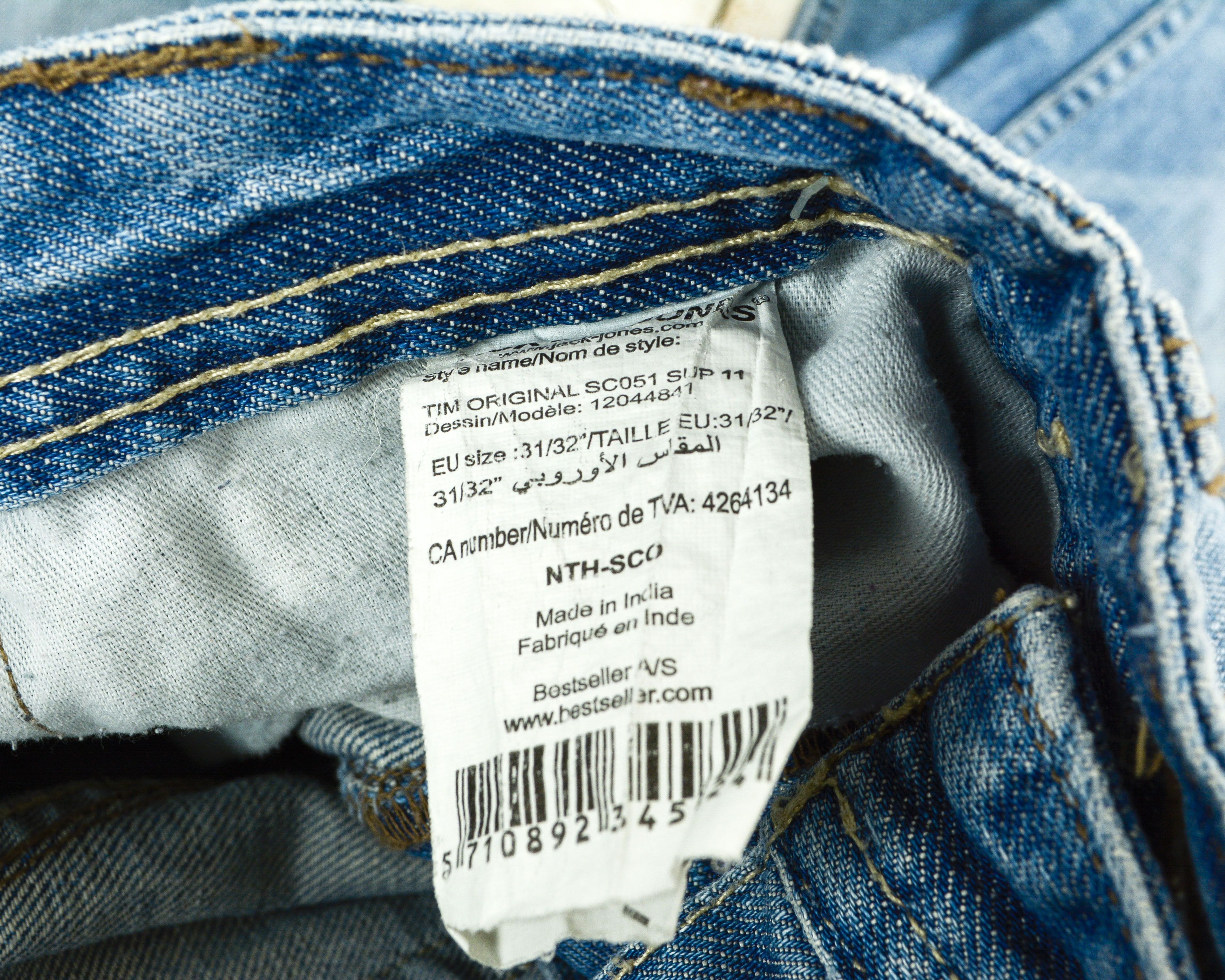 Jack & Jones Tim W31 L32 Slim Straight Jeans Denim Pants Trousers Ripped Size US 31 - 6 Thumbnail