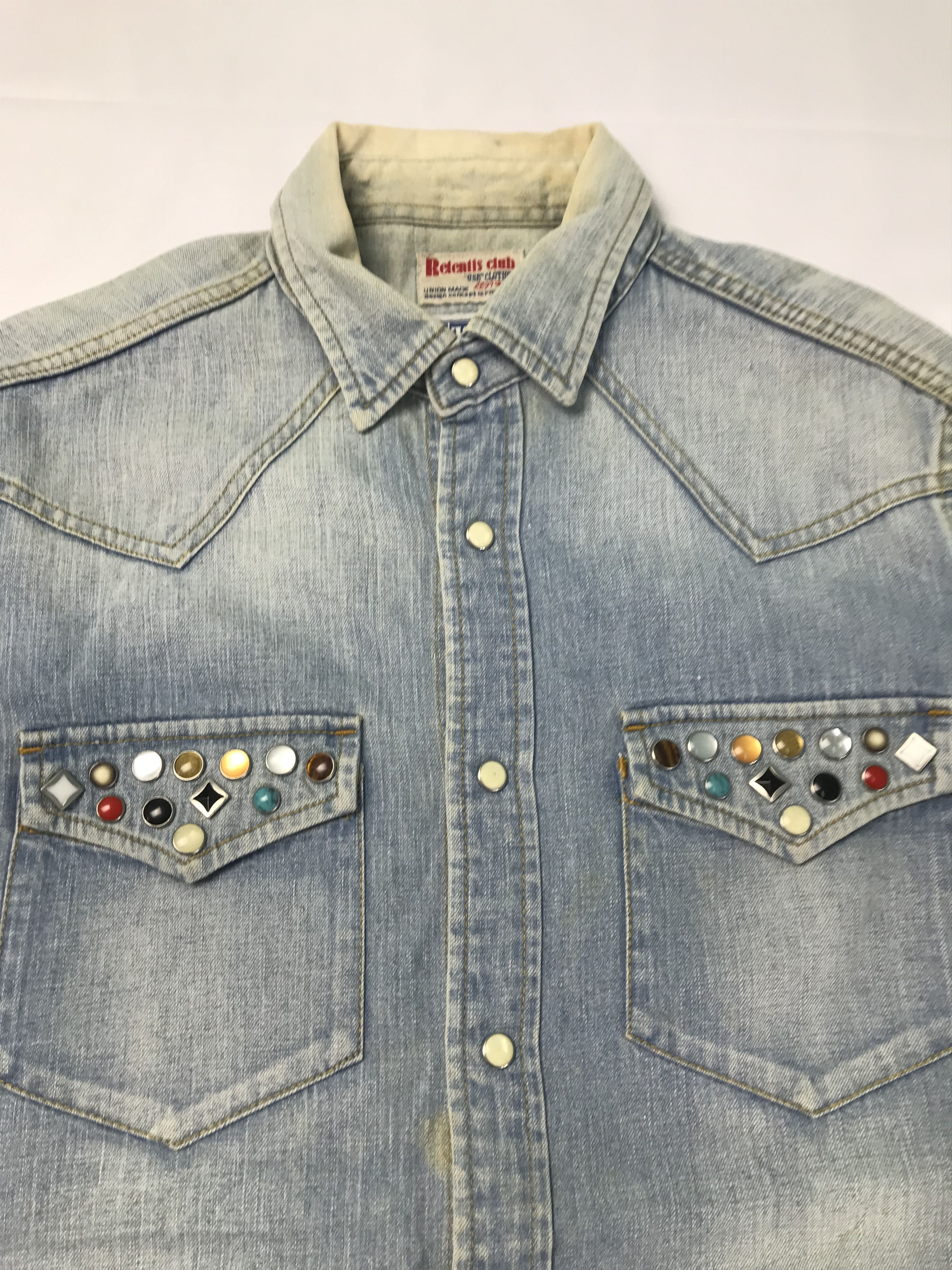 Japanese Brand Made in japan Attack the mind 7 indigo hard shirt Size US S / EU 44-46 / 1 - 2 Thumbnail