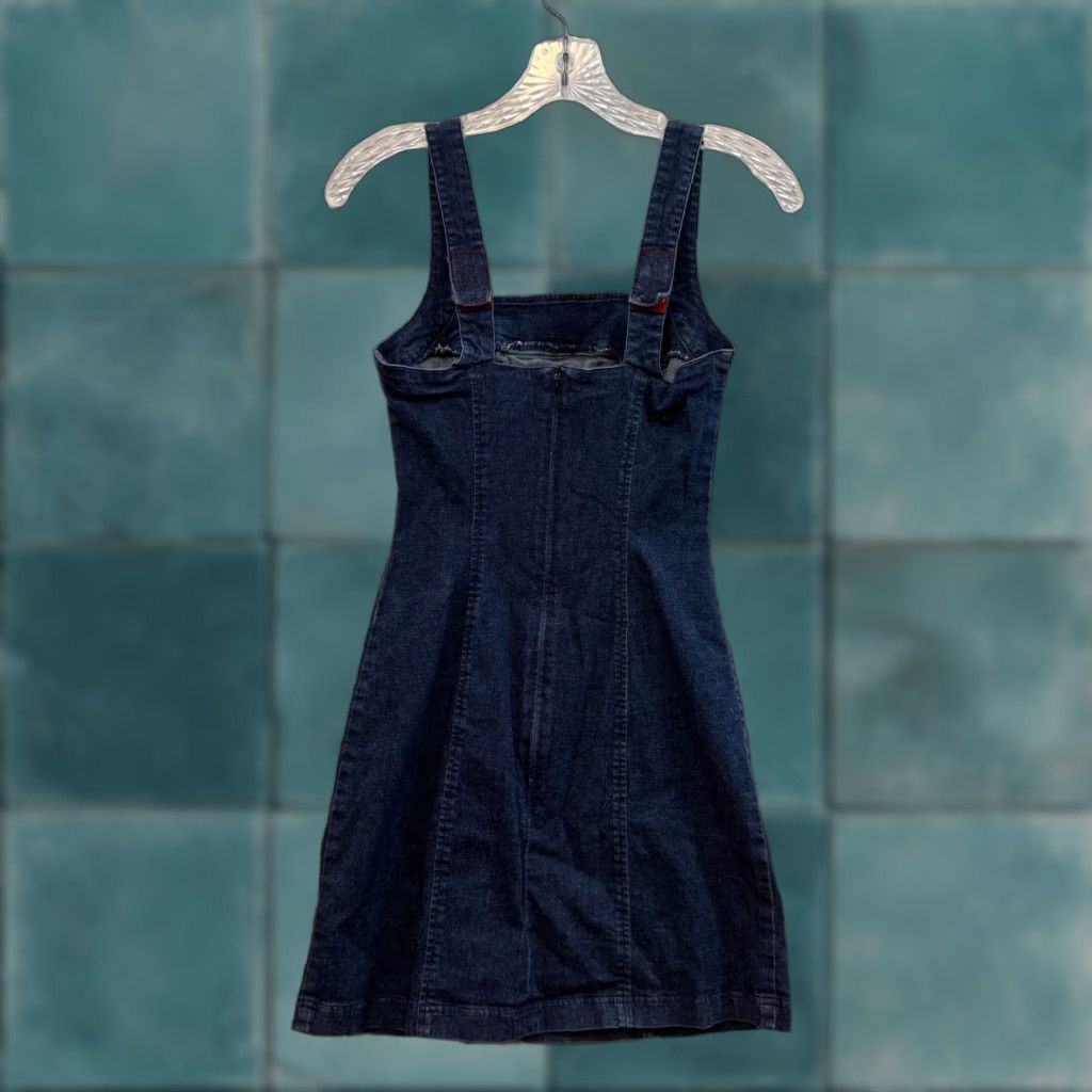 90s jeans dress Vintage 90s Nevada Jeans Denim Pinafore Dress main image 1