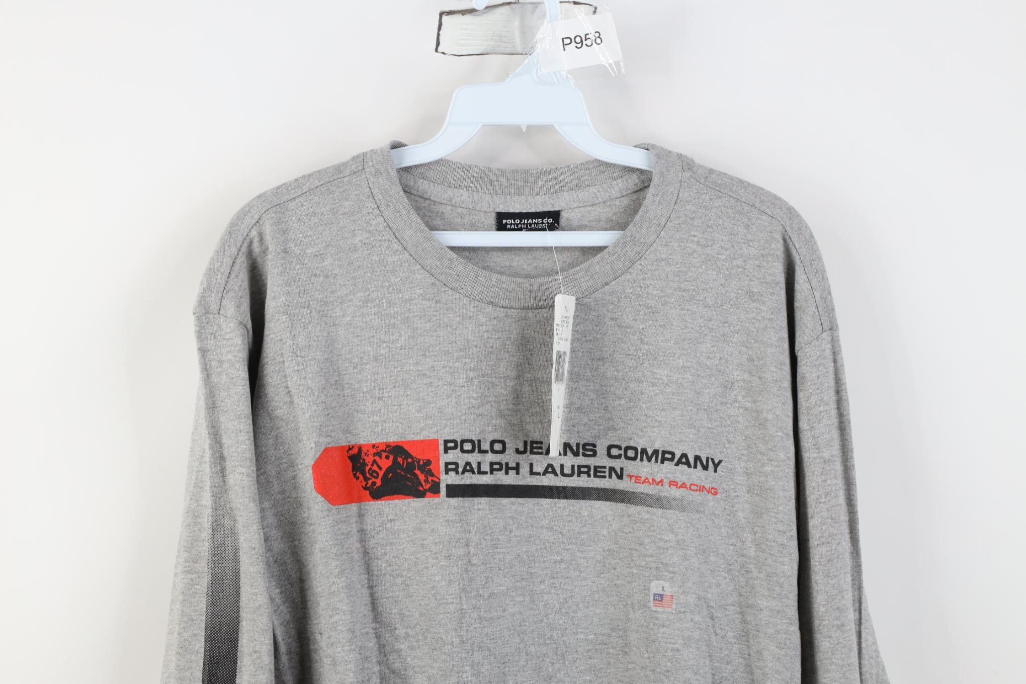 Polo Ralph Lauren Deadstock Vintage 90s Ralph Lauren Bike Long Sleeve T-Shirt Size US L / EU 52-54 / 3 - 2 Thumbnail