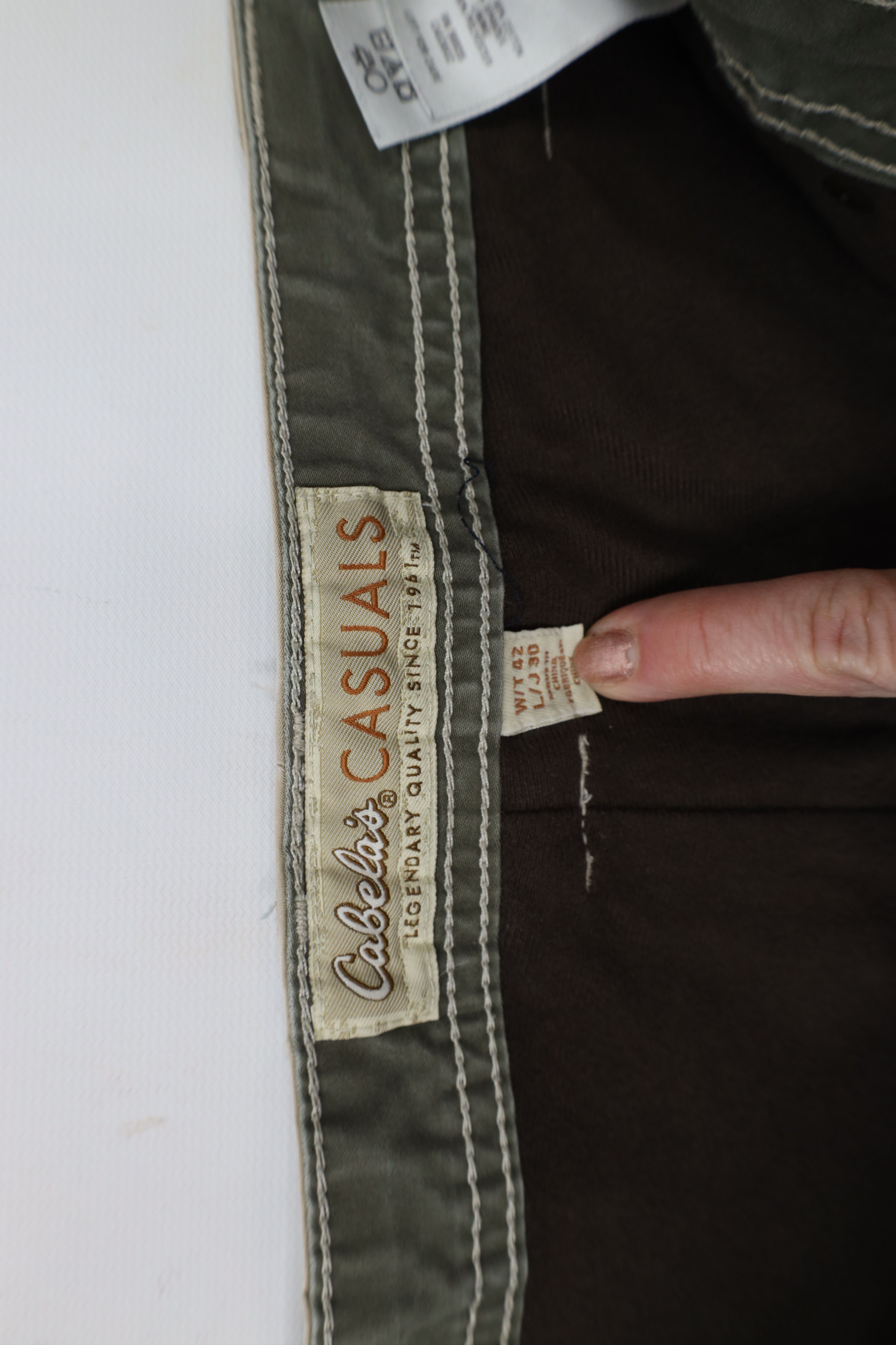 Cabelas × Vintage Vintage Cabelas Double Knee Fleece Lined Wide Leg Pants Size US 42 / EU 58 - 9 Thumbnail