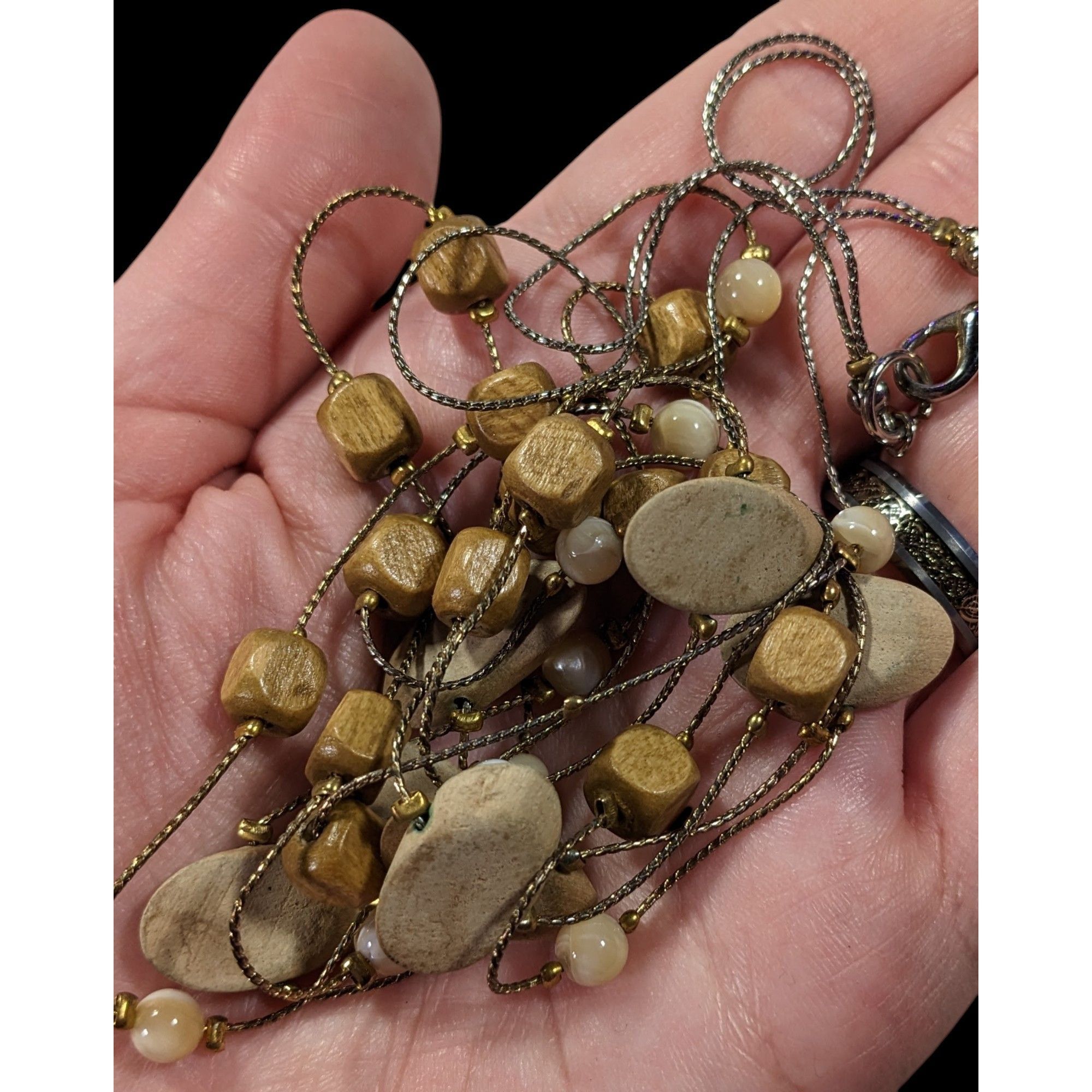 Other Elegant Multilayer Wood Beaded Station Necklace Size ONE SIZE - 5 Thumbnail