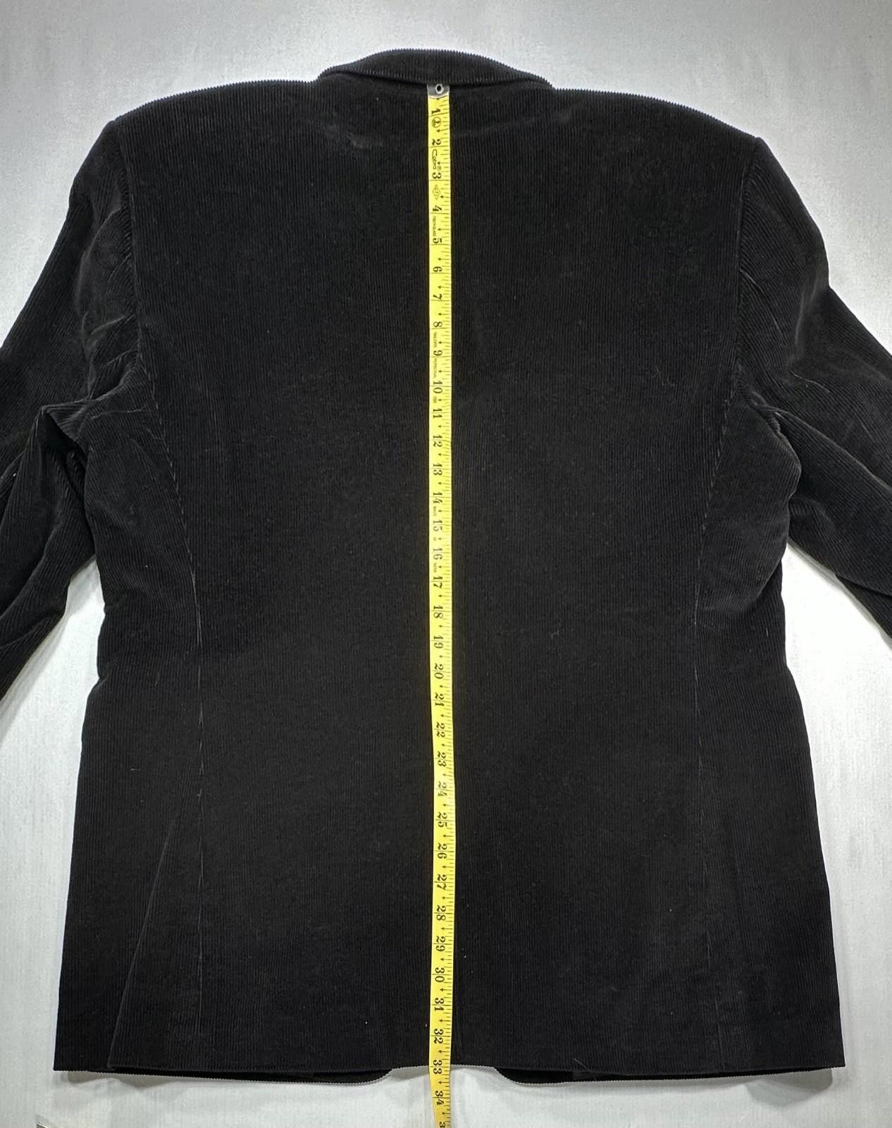 Adolfo Dominguez Adolfo Corduroy Two-Button Blazer Jacket Black Men's 46L Size 46L - 5 Thumbnail