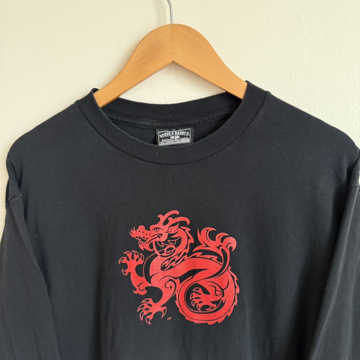 JNCO Vintage Steve & Barry’s Dragon Graphic Long Sleeve T-Shirt Size US L / EU 52-54 / 3 - 4 Thumbnail