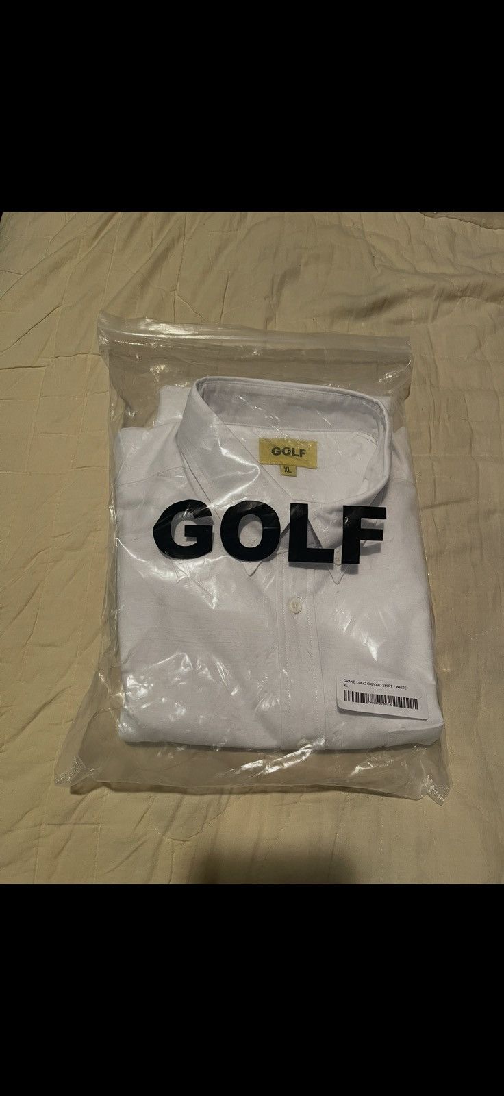 Golf Wang Grand Logo Oxford Shirt White Cotton Long Sleeve Embroidered Size US XL / EU 56 / 4 - 1 Thumbnail