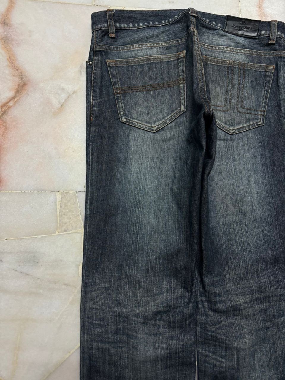 Lanvin 💥Insane💥 90s Lanvin Collection Rusty Sick Mudwash Dark Jean Size US 32 / EU 48 - 16 Thumbnail