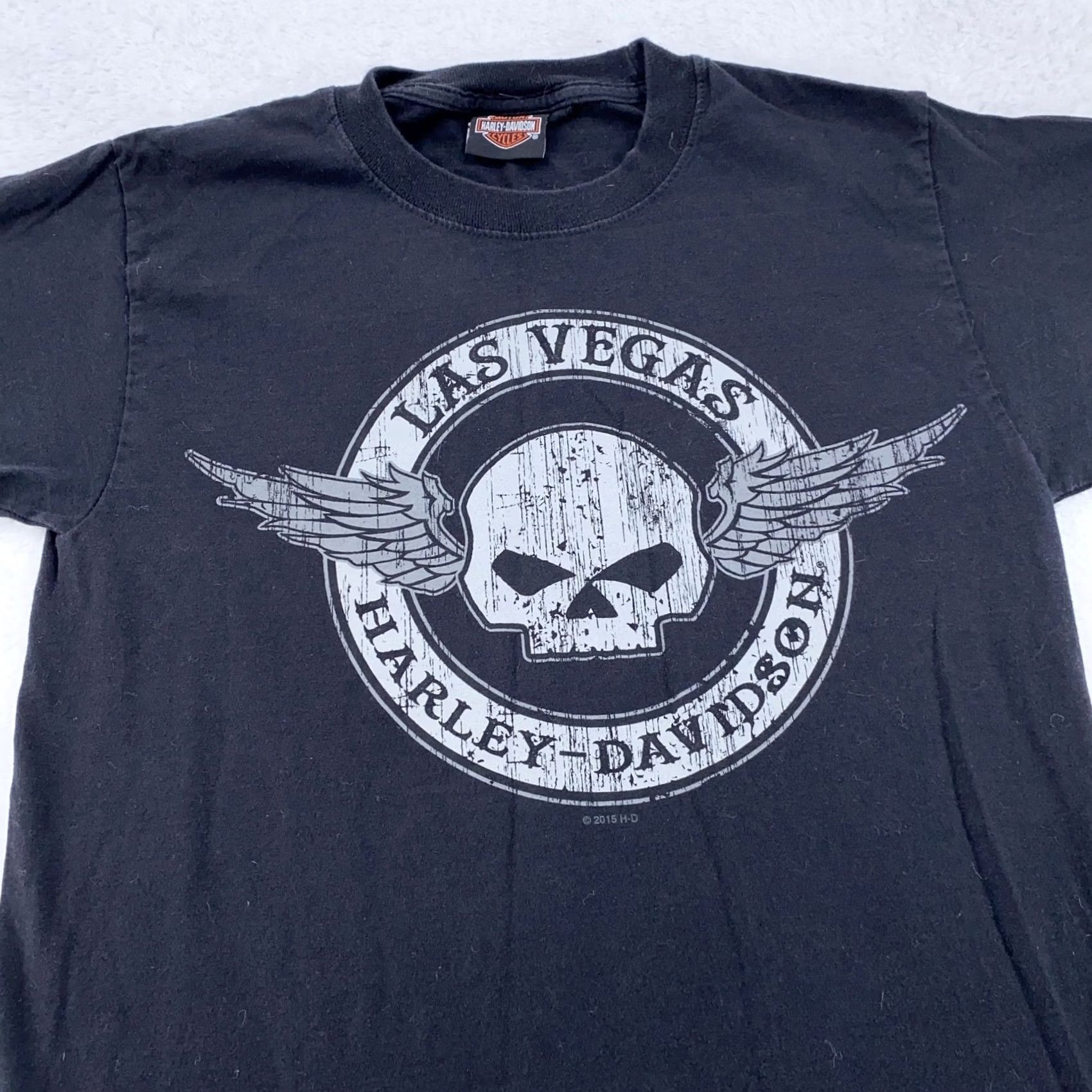 Harley Davidson Harley-Davidson Shirt Mens XS Black Skull Graphic Print Biker Motorcycle City Las Vegas Nevada Shirt T-Shirt Crew Neck Short Sleeve Mens XS Size US XS / EU 42 / 0 - 2 Thumbnail