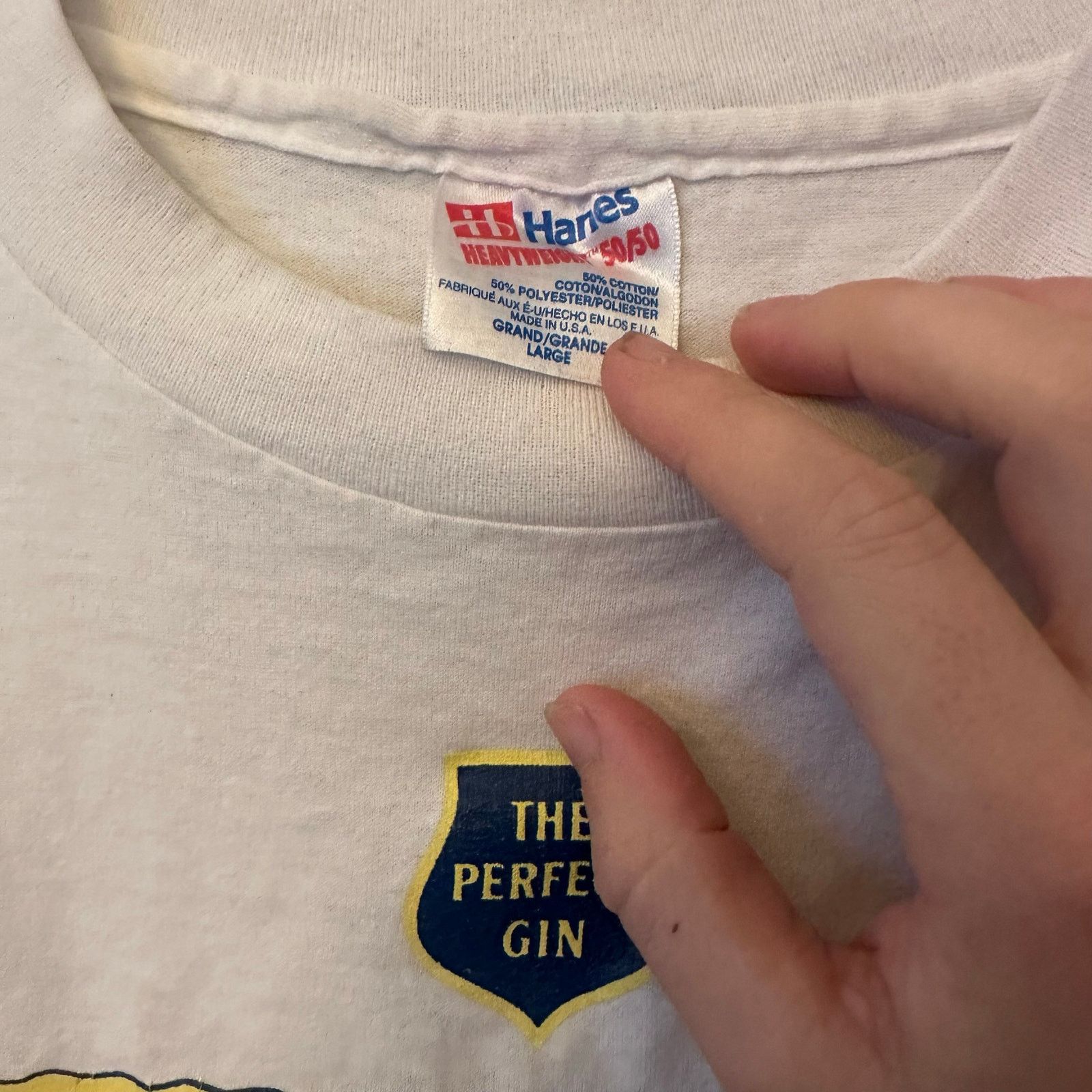 Hanes 90s Seagram’s Gin Single stitch vintage Hanes tag Size US L / EU 52-54 / 3 - 5 Thumbnail