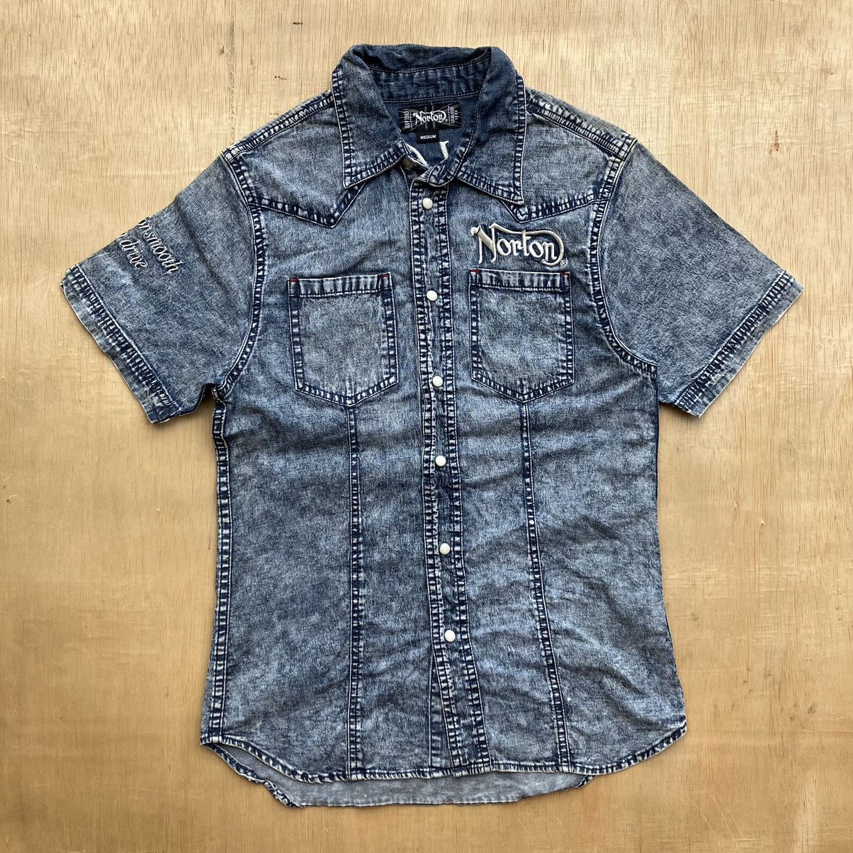 Harley Davidson × Norton × Vanson Leathers NORTON GOOD OLDIES CREATED A LEGEND SHORT SLEEVE Size M / US 6-8 / IT 42-44 - 5 Thumbnail