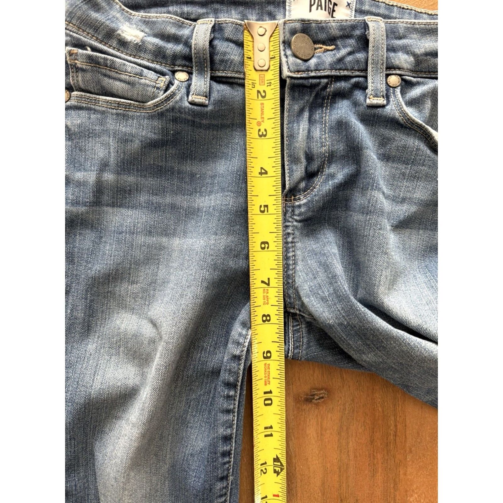 Paige Paige Verdugo Ankle Jeans Womens 25 Jeans Blue Light Wash Slim Stretch Denim Regular 5-Pocket Mens? Size 42" / US 20 - 8 Thumbnail