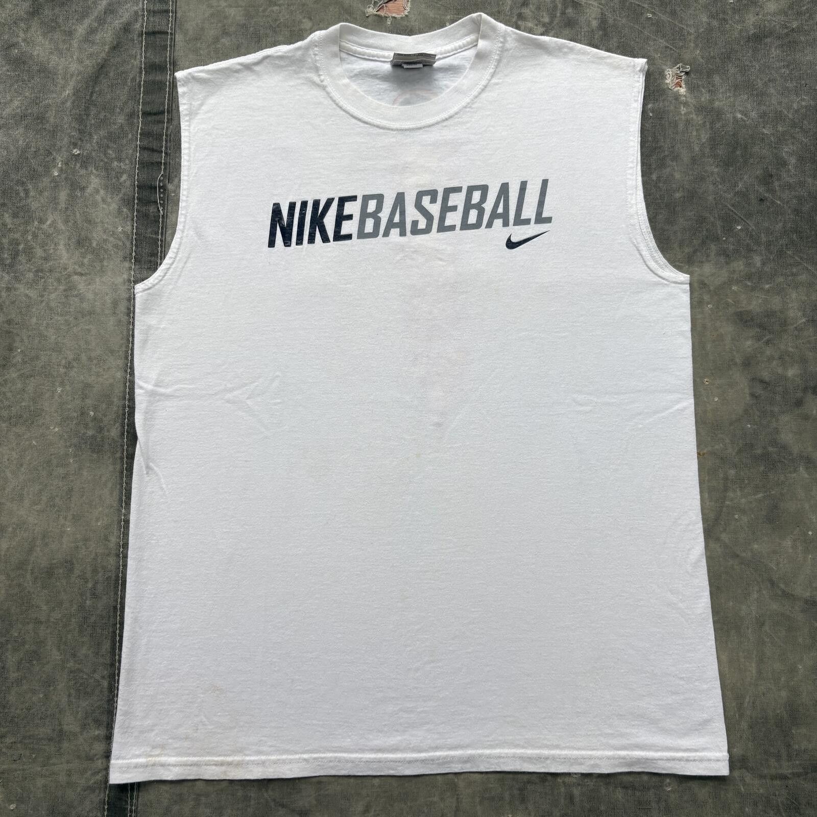 Nike Vintage Y2K Nike Baseball Fire Flames Sport Sleeveless Shirt Size US M / EU 48-50 / 2 - 1 Thumbnail