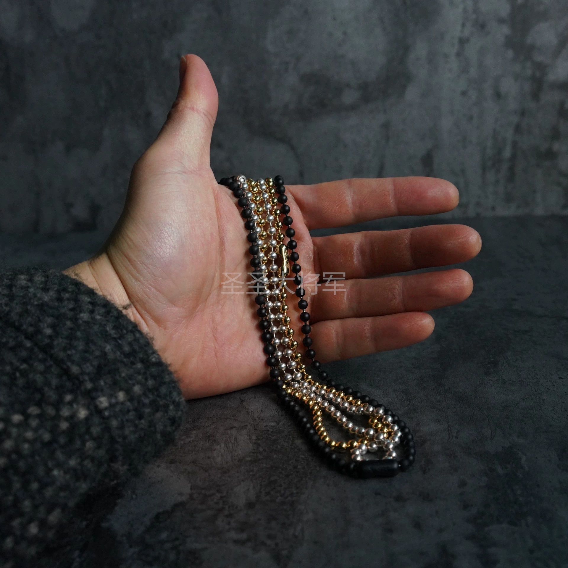 Takahiromiyashita The Soloist. The Soloist 4mm Bead 925 51cm 3-Color Necklace Size ONE SIZE - 5 Thumbnail