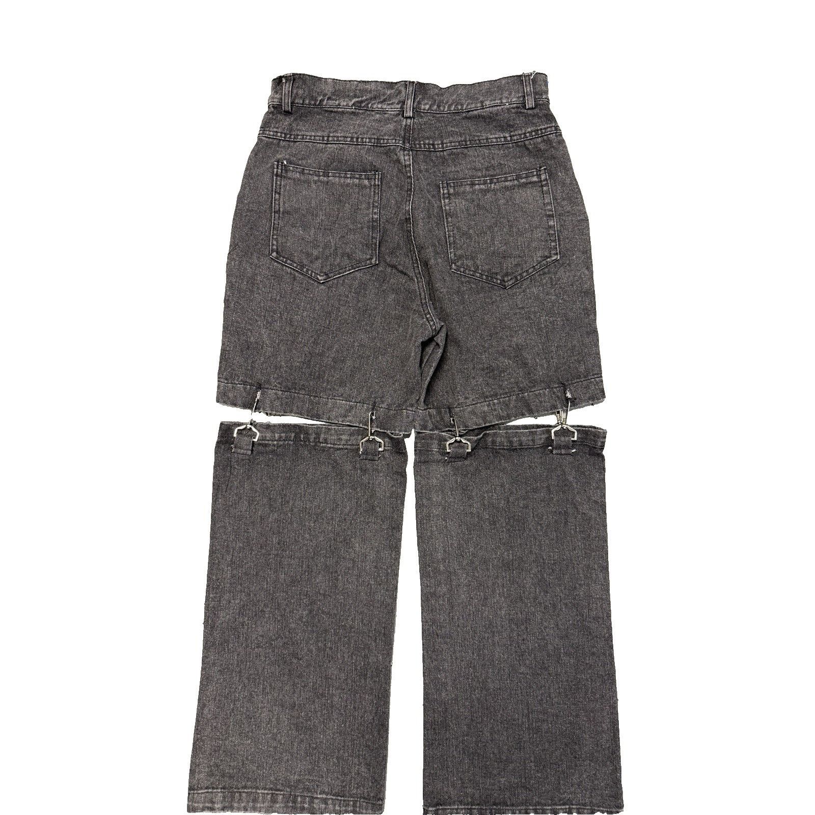 Vintage Y2K Grunge Emo Jeans Womens 29 in (29x26) Faded Black Conver Size 29" - 2 Thumbnail