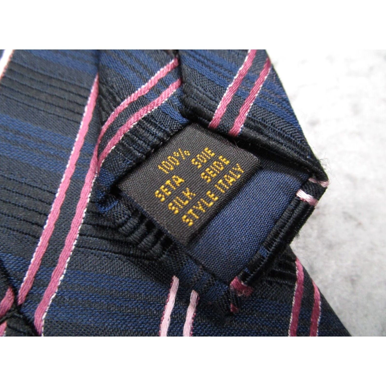 Ermenegildo Zegna Ermenegildo Zegna Silk Tie Mens Blue Striped Classic Size Italy Made Designer Size ONE SIZE - 4 Thumbnail