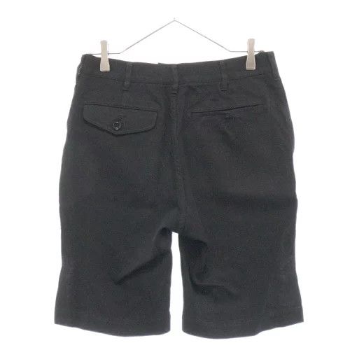 Comme des Garcons Homme Plus Shorts Poly Shrink Half Pants Zip Fly Plain Black Size US 28 / EU 44 - 2 Thumbnail