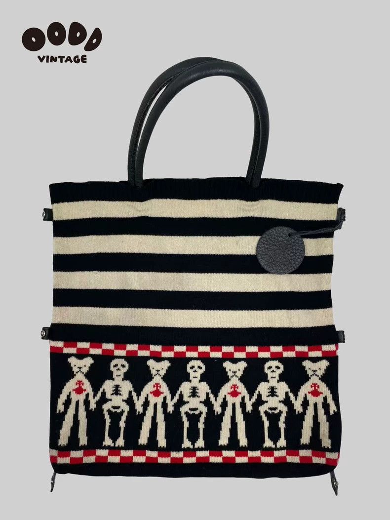 Vivienne Westwood Vivienne Westwood Oversize Skull Knit Tote bag 2506-Nextarr Size ONE SIZE - 2 Thumbnail
