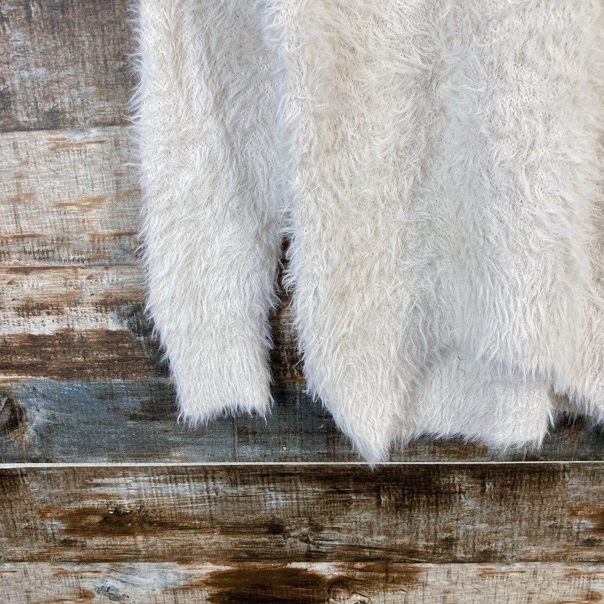 Homespun Knitwear DL GU White Mohair fur shaggy Knitwear #C1099 Size M / US 6-8 / IT 42-44 - 7 Thumbnail