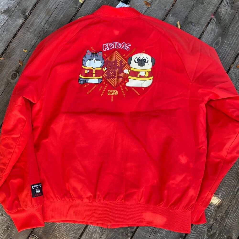 Adidas BNWT Adidas G85182 Neo Wuhuang Bomber Jacket Vivid Red XXL Size US XXL / EU 58 / 5 - 2 Thumbnail