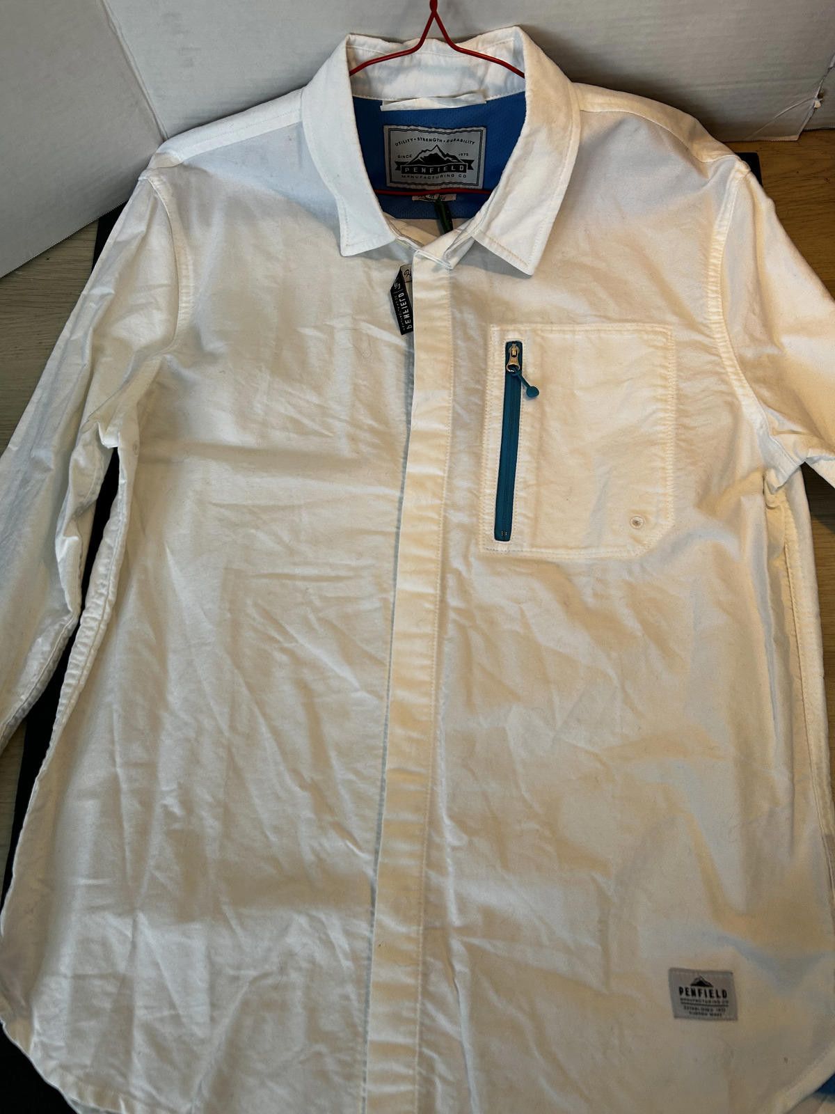 Pendleton Penfield Aspley Shirt White Blue details Men’s Size M NWT Size US M / EU 48-50 / 2 - 1 Thumbnail