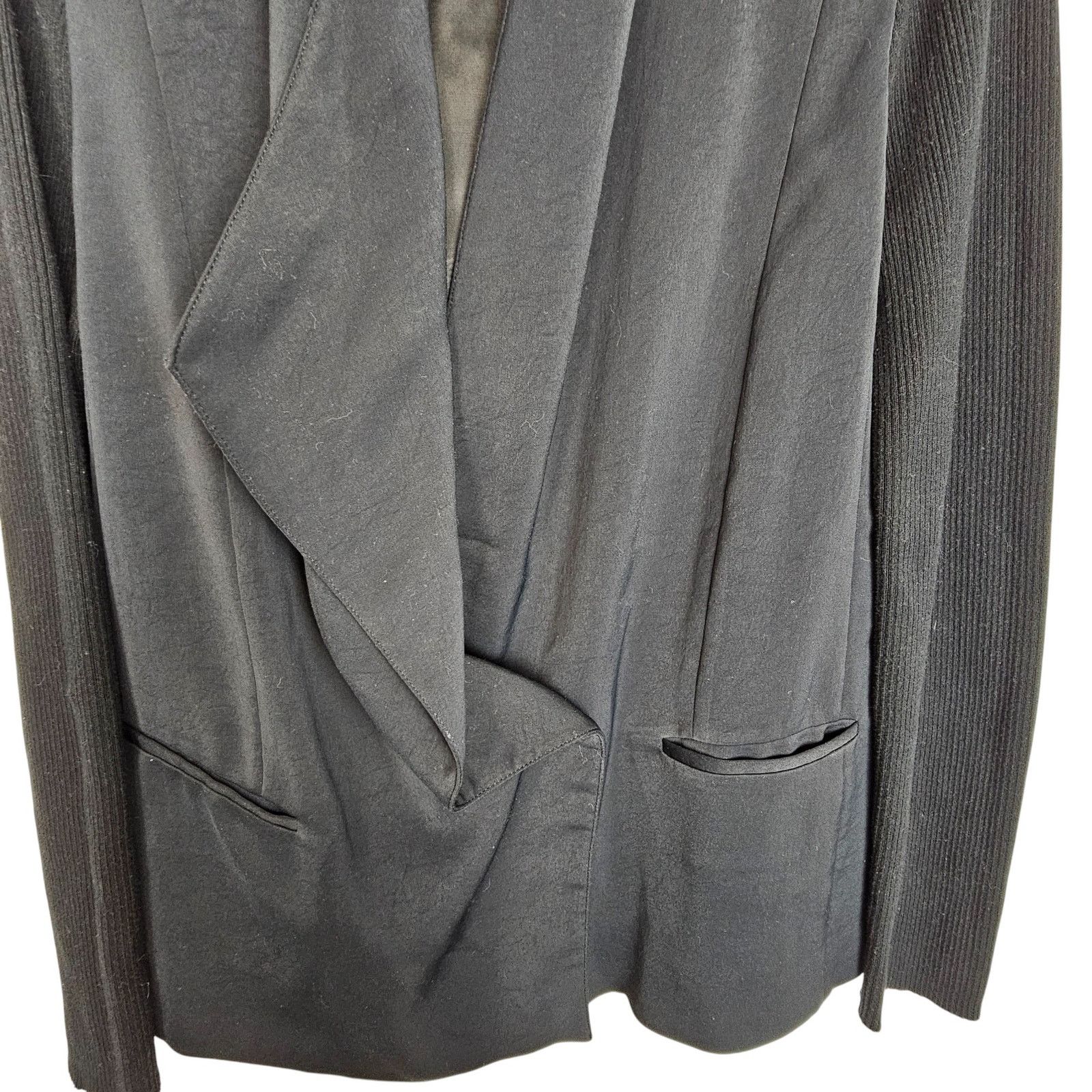 Vince Vince Womens Drapey Mixed Media Sweater Blazer 10 Designer Size L / US 10 / IT 46 - 3 Thumbnail