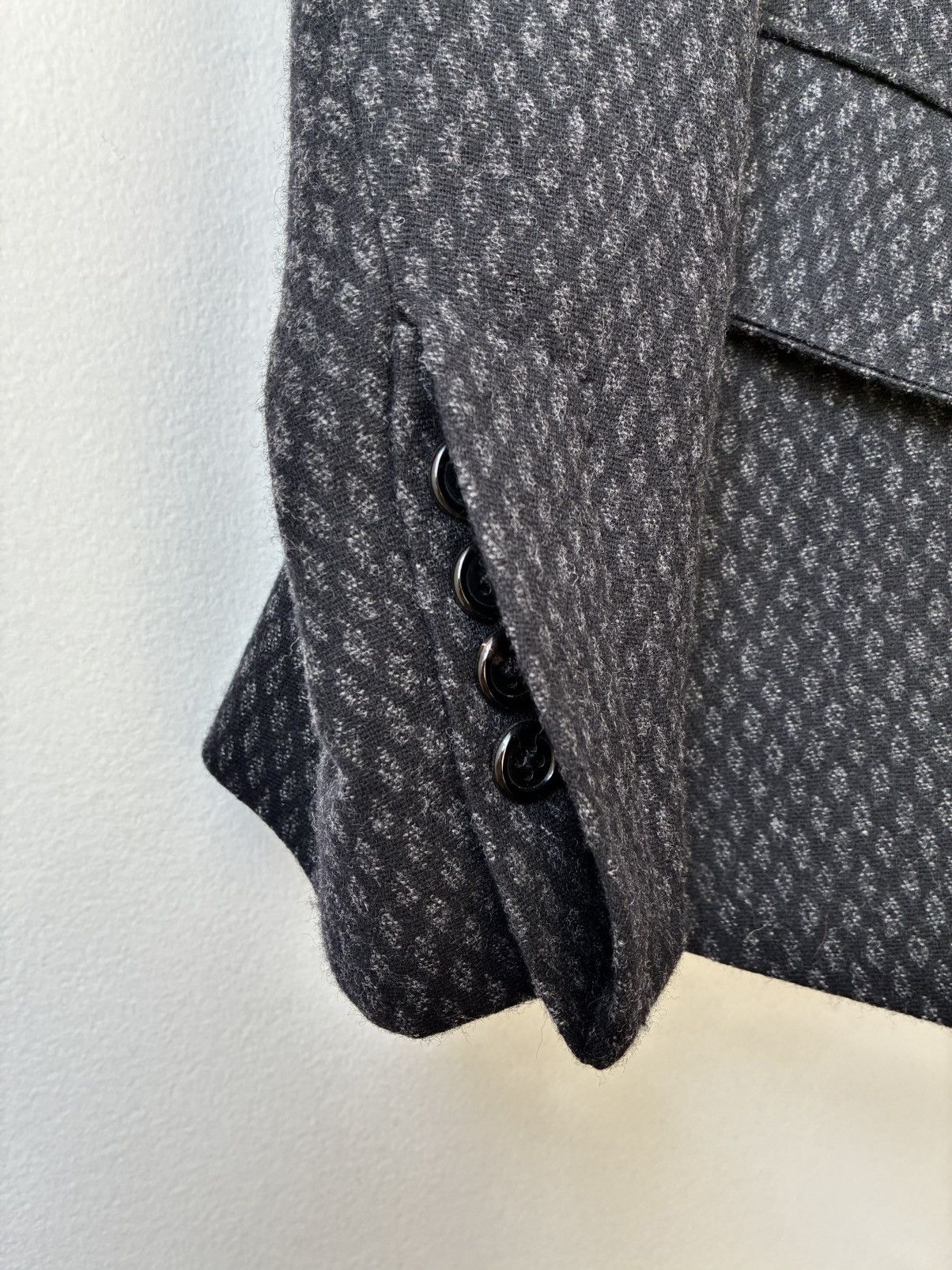 Ann Demeulemeester Ann Demeulemeester Archive Diamond Print One Button Blazer Size US XS / EU 42 / 0 - 12 Thumbnail
