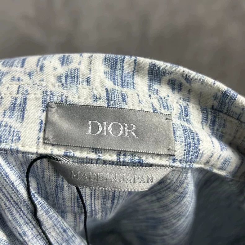 The latest blue denim full-print pattern logo shirt jacket
