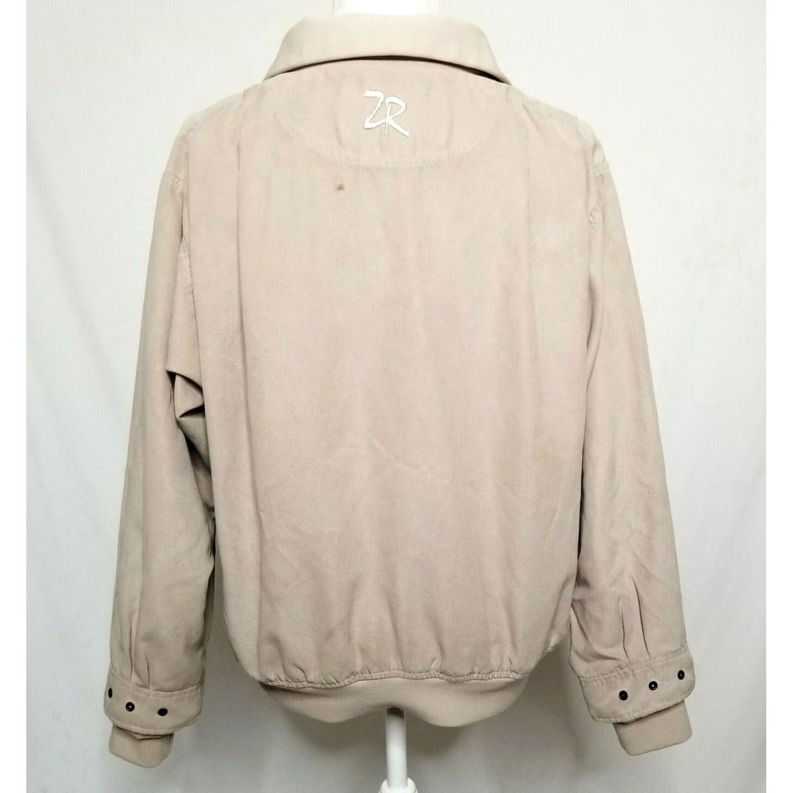 Vintage Zero Restriction Womens Jacket Polysuede Beige L/S M Pullover Casual Size M / US 6-8 / IT 42-44 - 3 Thumbnail