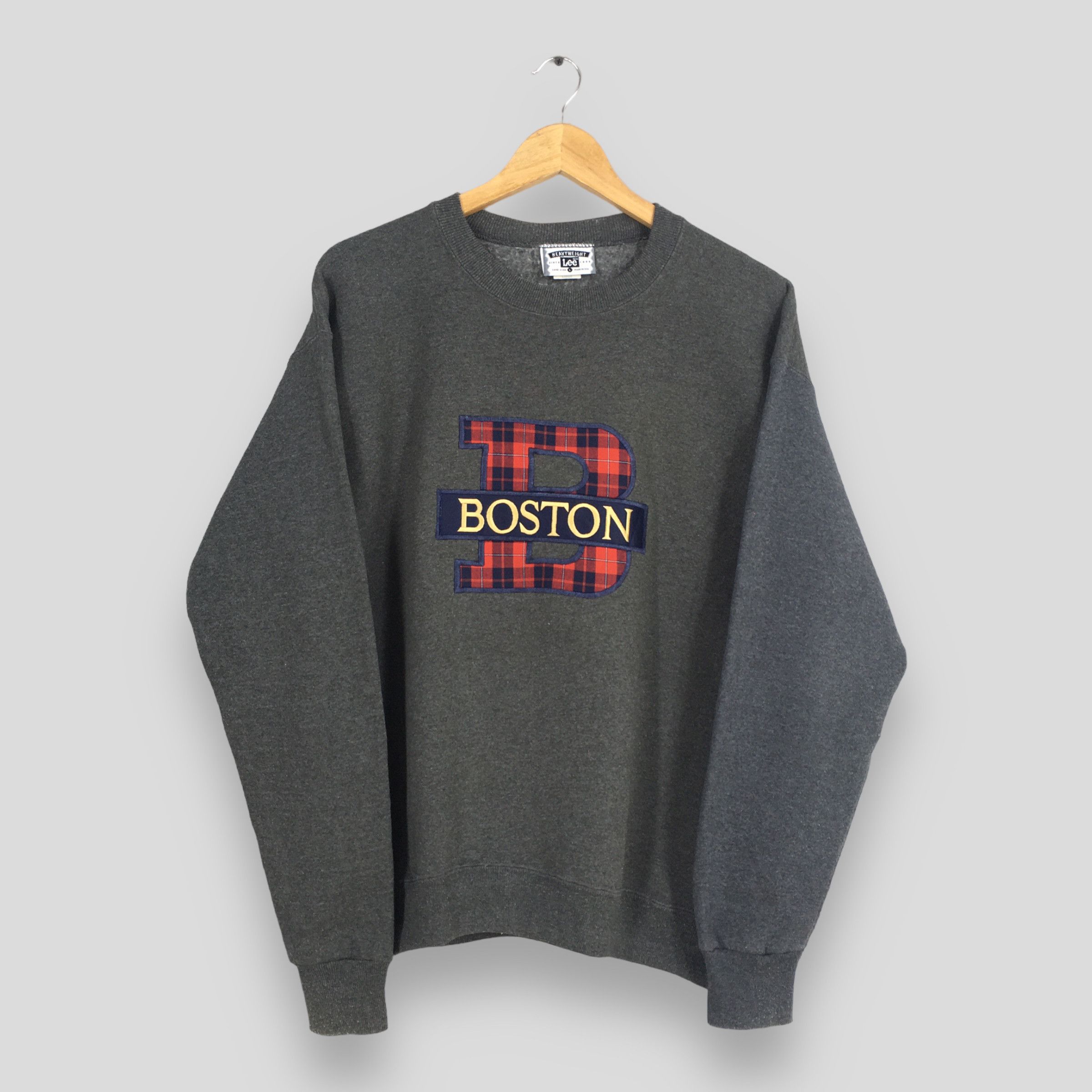 NCAA Vintage 90s Boston State Gray Sweatshirt Large Size US L / EU 52-54 / 3 - 1 Thumbnail