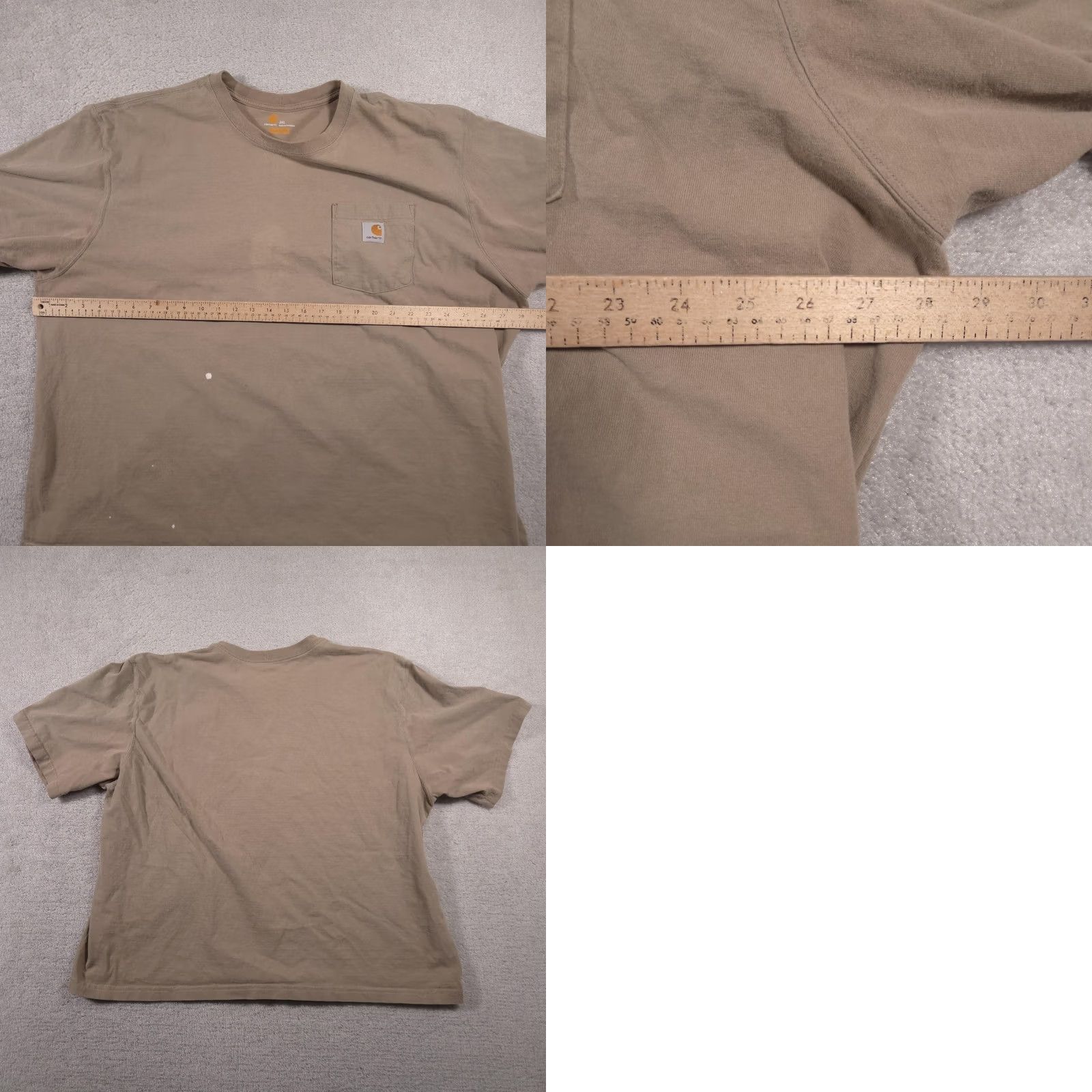 Carhartt Carhartt Shirt Mens 3XL Brown Original Fit Pocket Workwear Tee Paint Stains Size US XXL / EU 58 / 5 - 9 Thumbnail