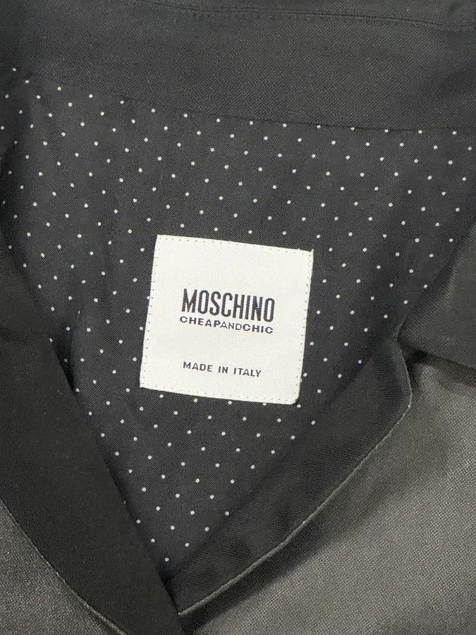 Moschino Moschino Black & White Contrast Sketch Print Trench Coat Size US XS / EU 42 / 0 - 12 Thumbnail