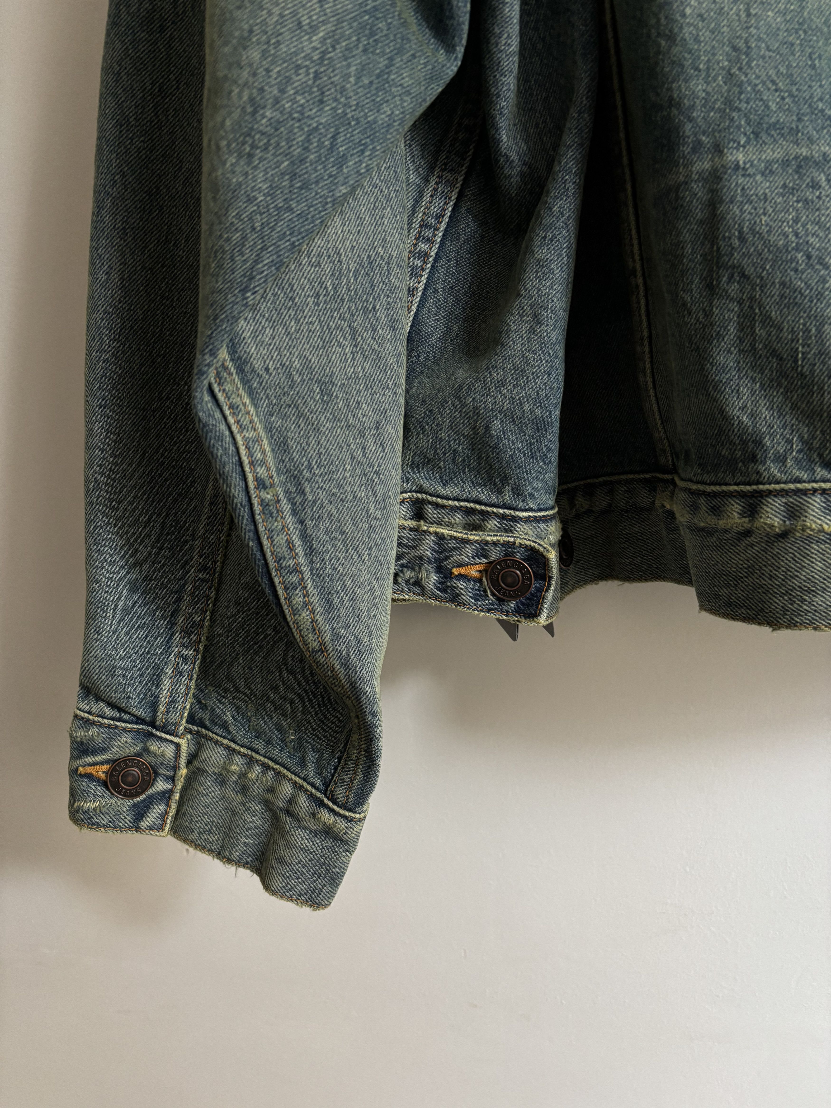 Balenciaga Denim Hoodie Pull-Over Size US S / EU 44-46 / 1 - 6 Thumbnail