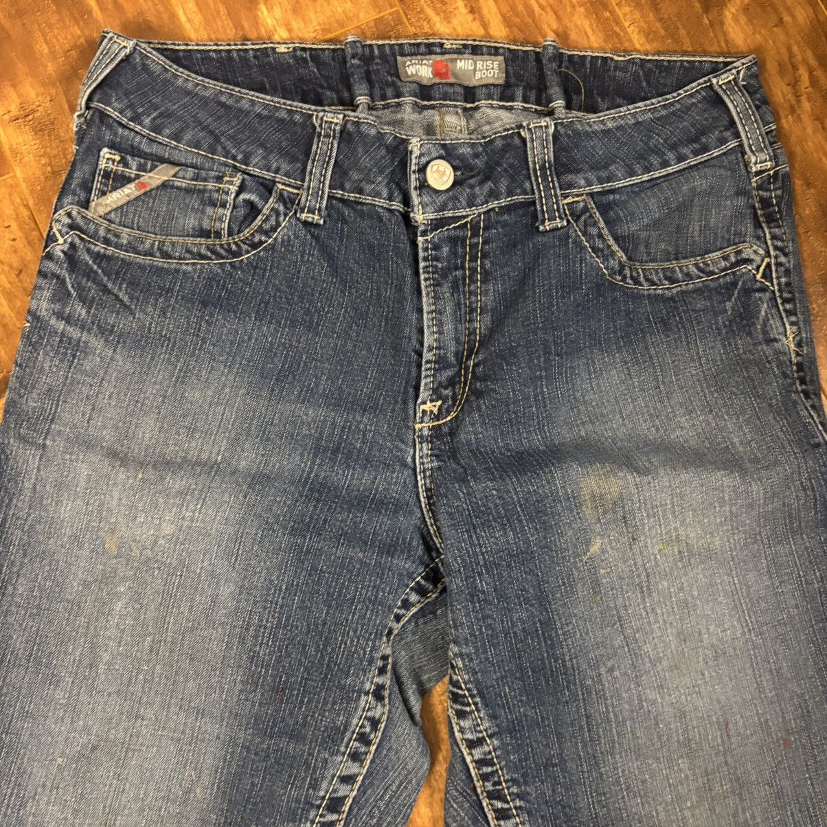 Ariat × Vintage Vintage Baggy Flame Resistant Ariat Blue Jeans Size US 34 / EU 50 - 7 Thumbnail