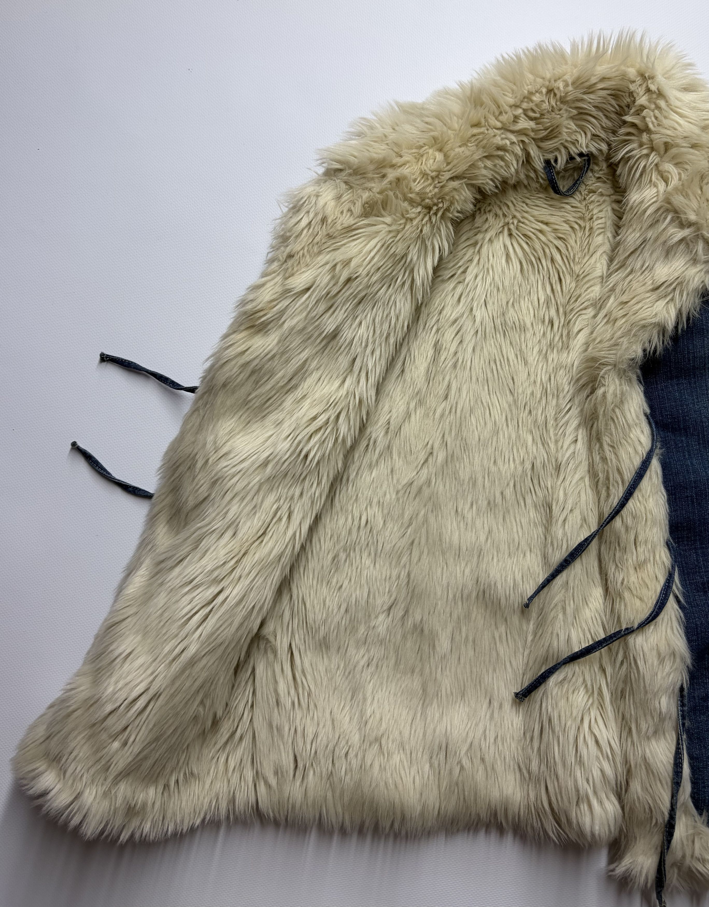 Vintage Women's Denim Vest With Faux Fur Size S / US 4 / IT 40 - 4 Thumbnail