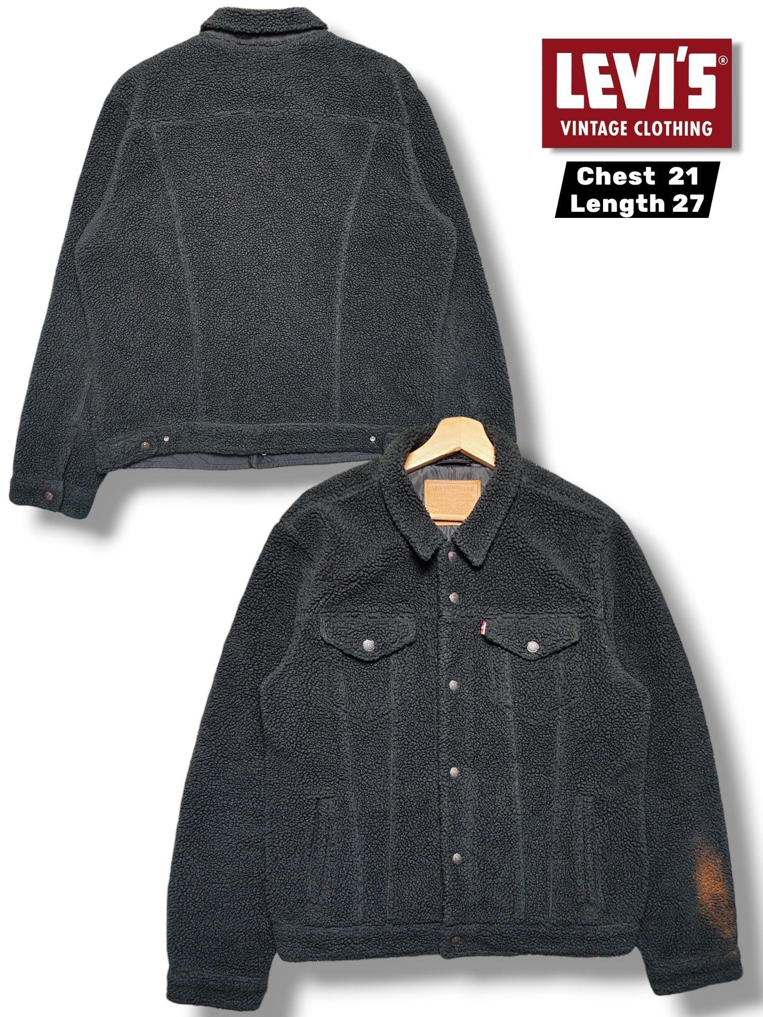 Levi's Vintage Clothing Levi's Sherpa Lined Trucker Jacket Fleece Size L Size US L / EU 52-54 / 3 - 1 Thumbnail