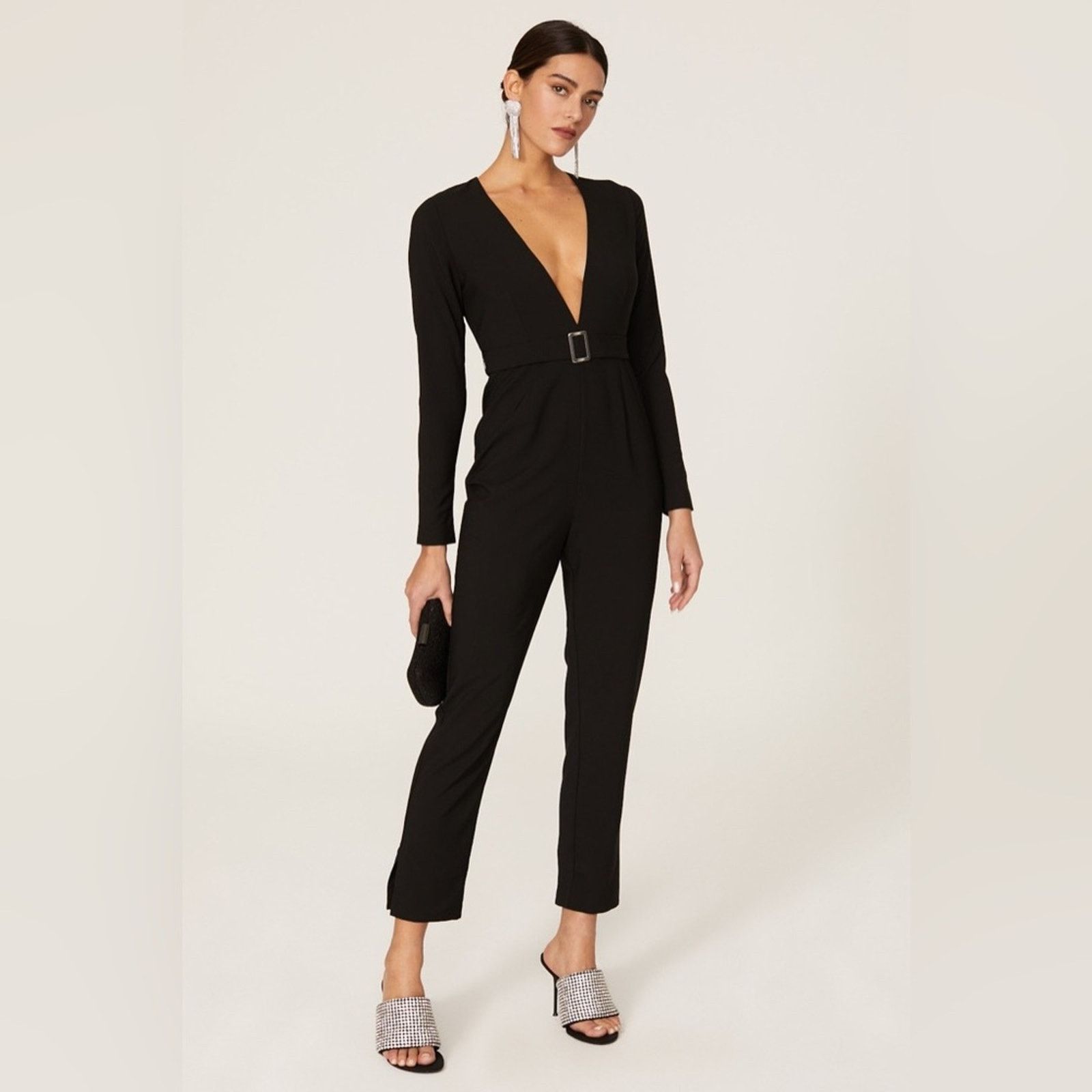 Hutch HUTCH Deep V-neck Jumpsuit Black Size 6 Size 28" / US 6 / IT 42 - 1 Thumbnail
