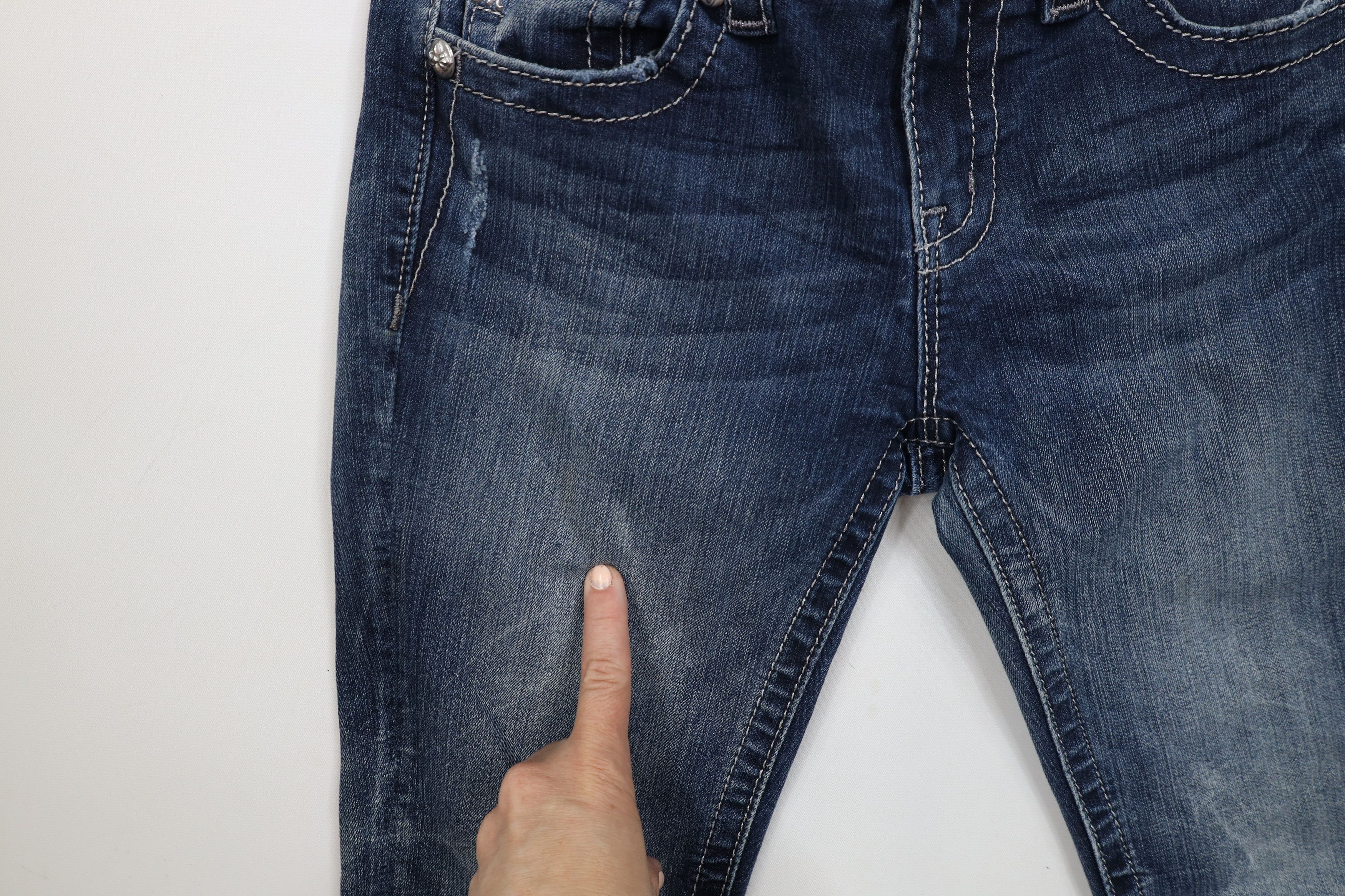 Miss Me Miss Me Thick Stitch Angel Wings Mid Rise Skinny Denim Jeans Size 27" / US 4 / IT 40 - 6 Thumbnail