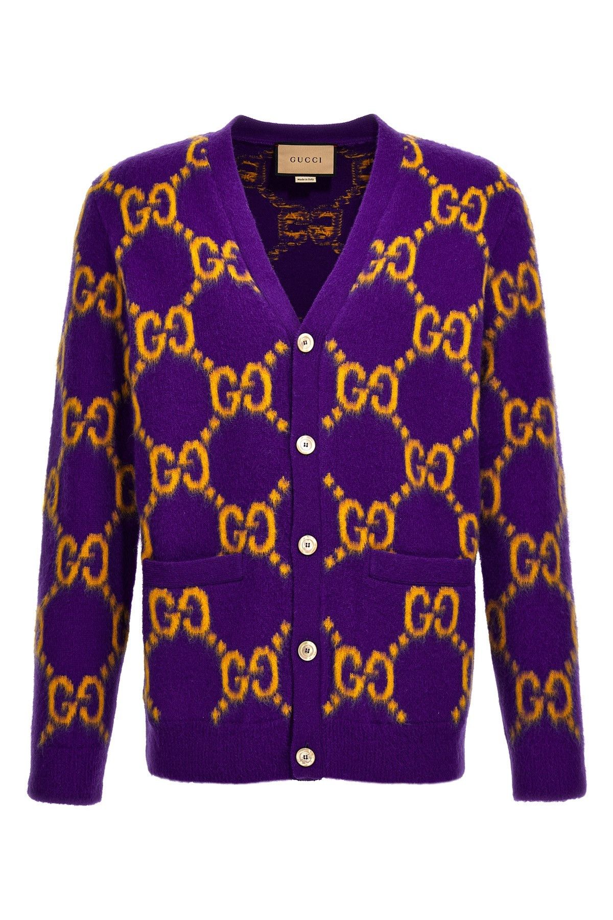 Image of Gucci Logo Cardigan in Purple, Men's (Size Small)